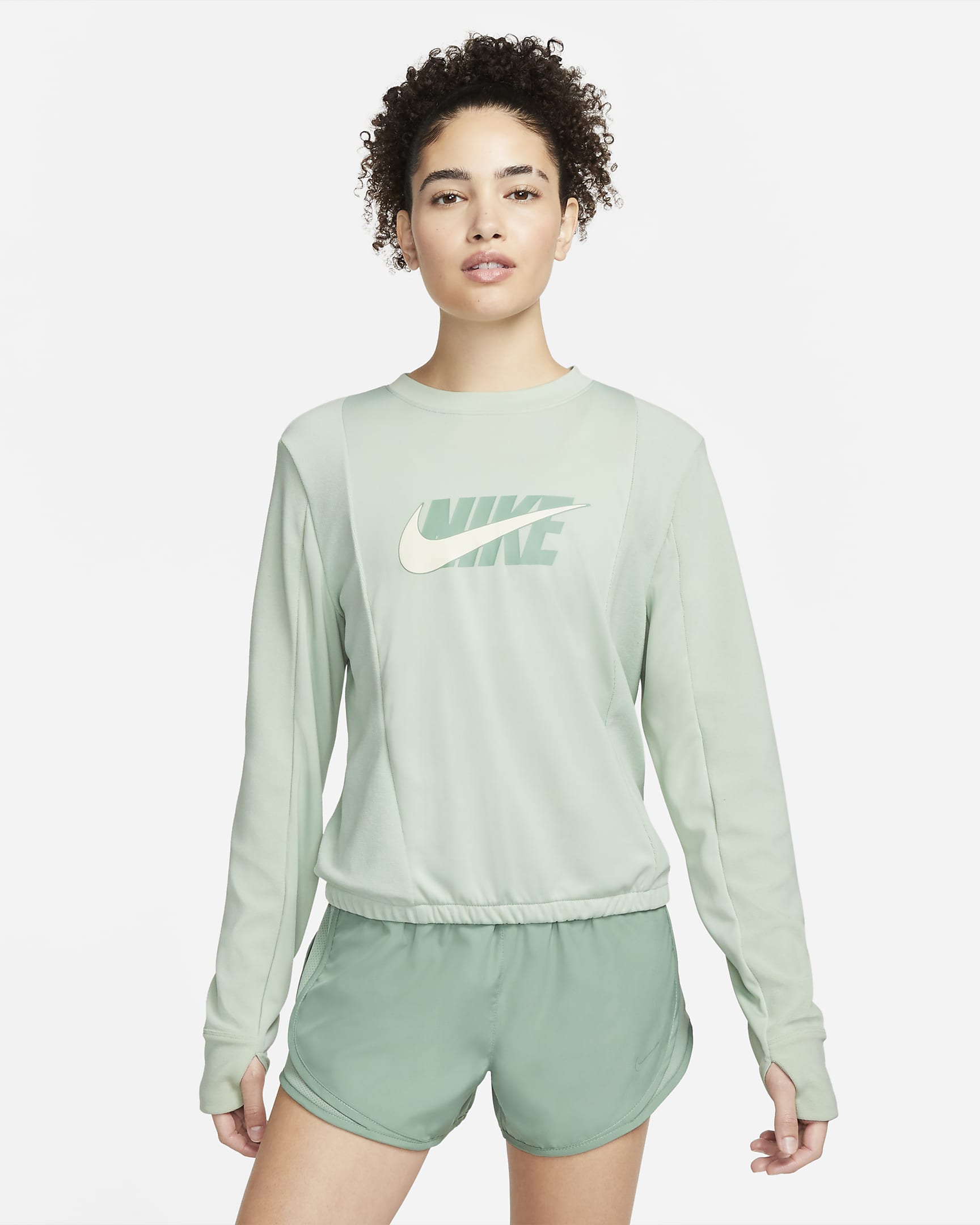 Prenda de capa media de running para mujer Nike Dri-FIT Icon Clash - Espuma de mar/Espuma de mar/Humo jade/Vela