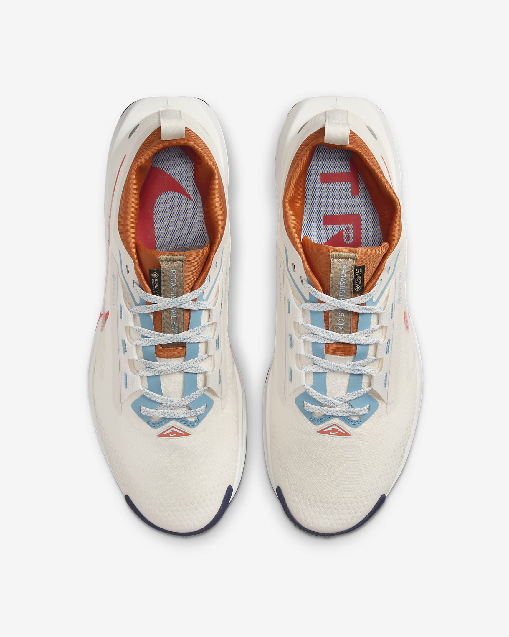 Nike Pegasus Trail 5 GORE-TEX Men's Waterproof Trail-Running Shoes - Phantom/Dark Russet/Denim Turquoise/Vintage Coral