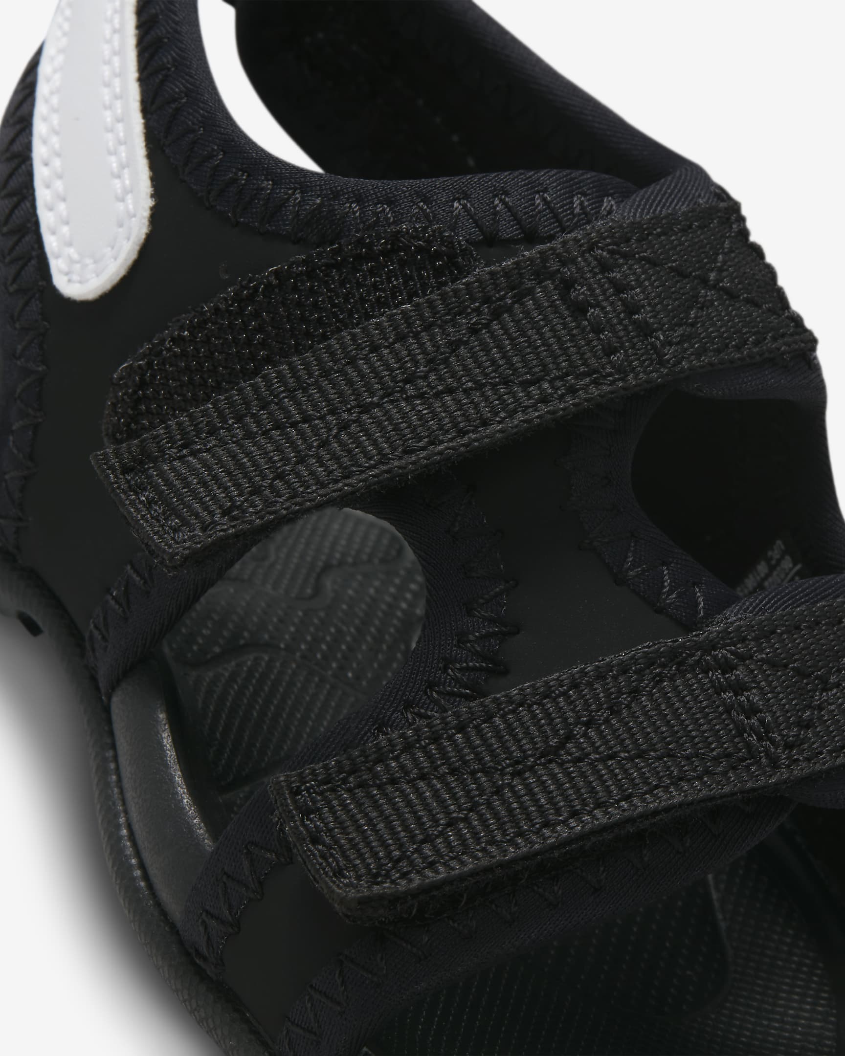 Nike Sunray Adjust 6 Slides für Babys und Kleinkinder - Schwarz/Weiß