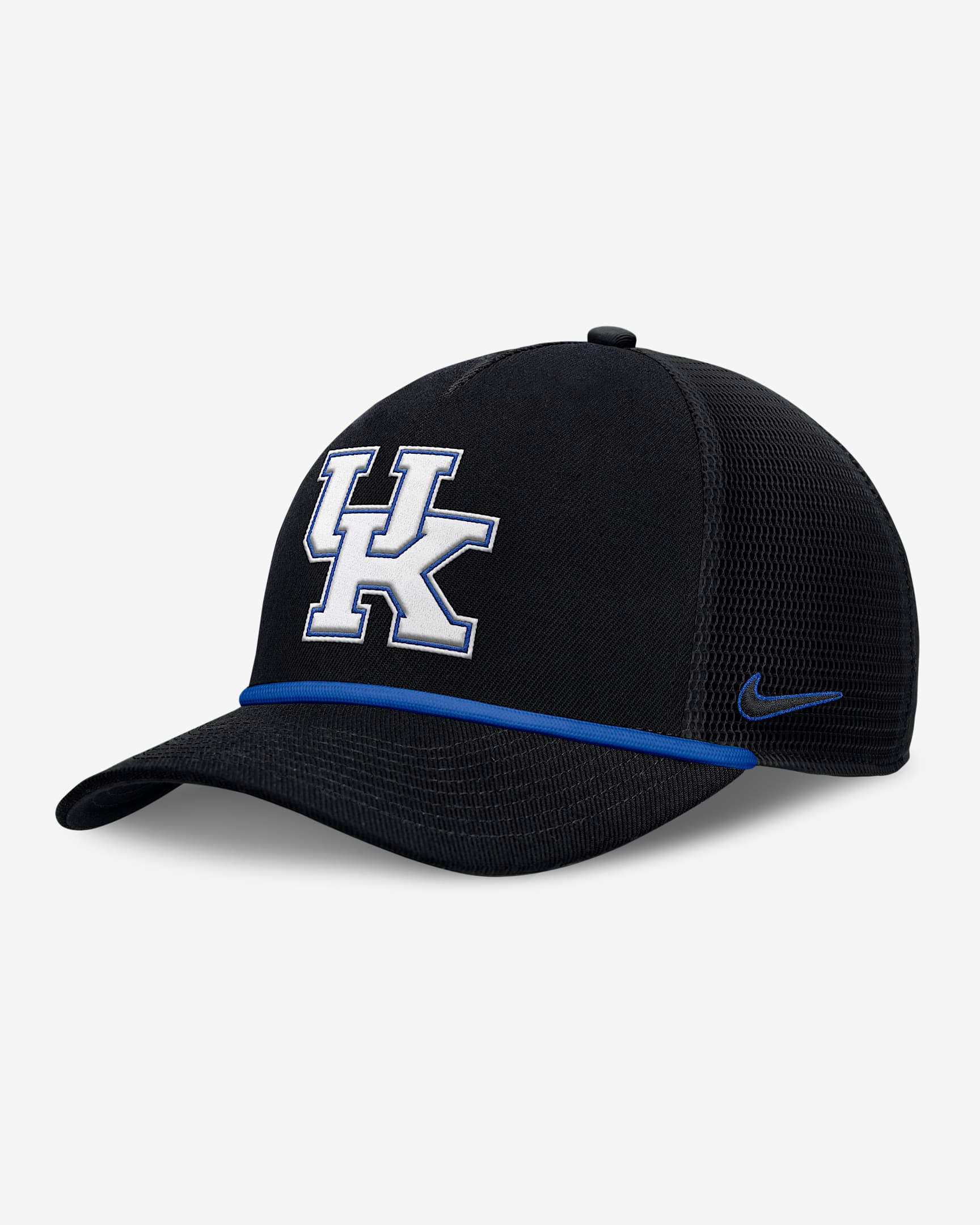 Kentucky Primetime Rise Men's Nike College Trucker Adjustable Hat - Black