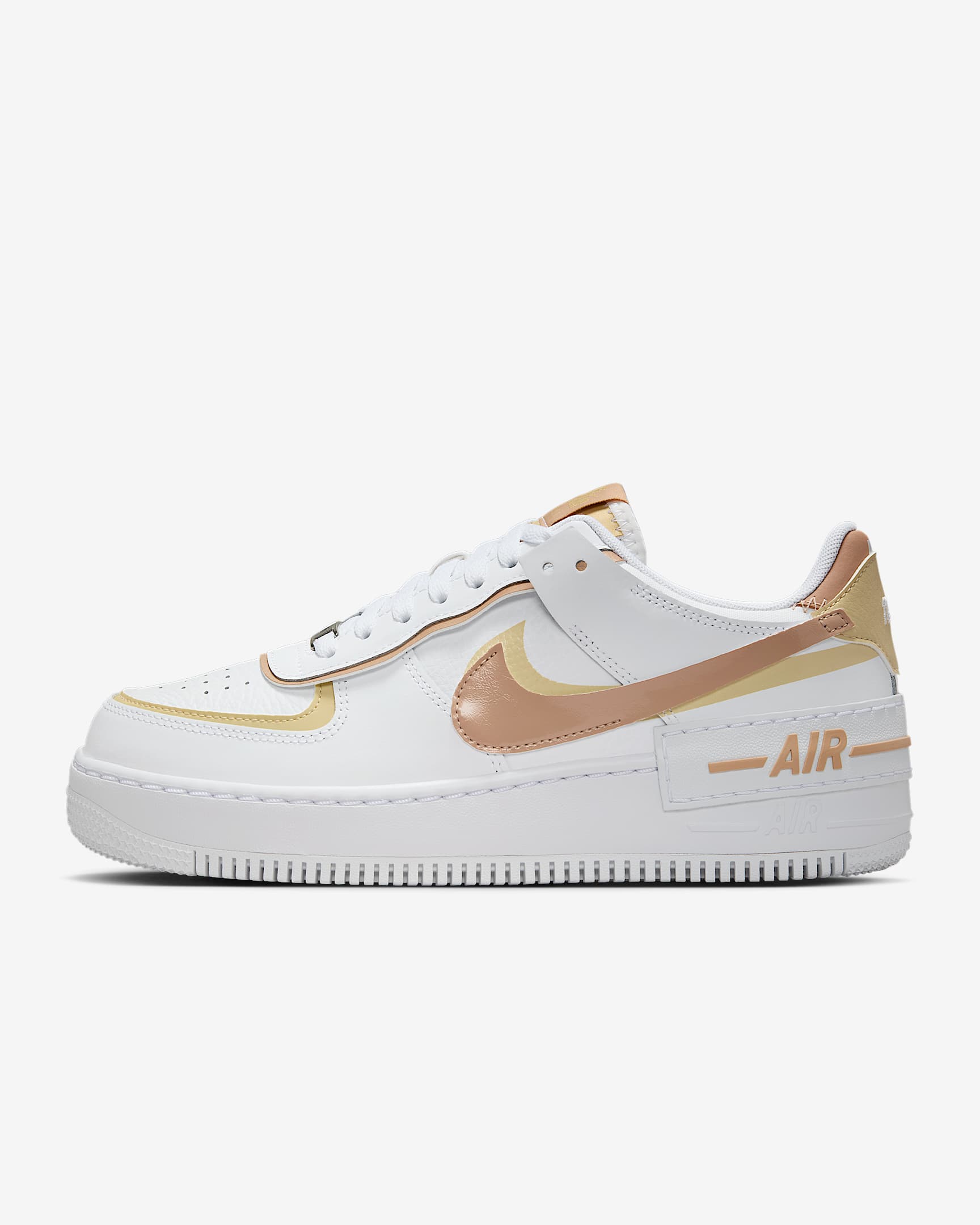 Nike Air Force 1 Shadow Women's Shoes - White/Team Gold/White/Hemp