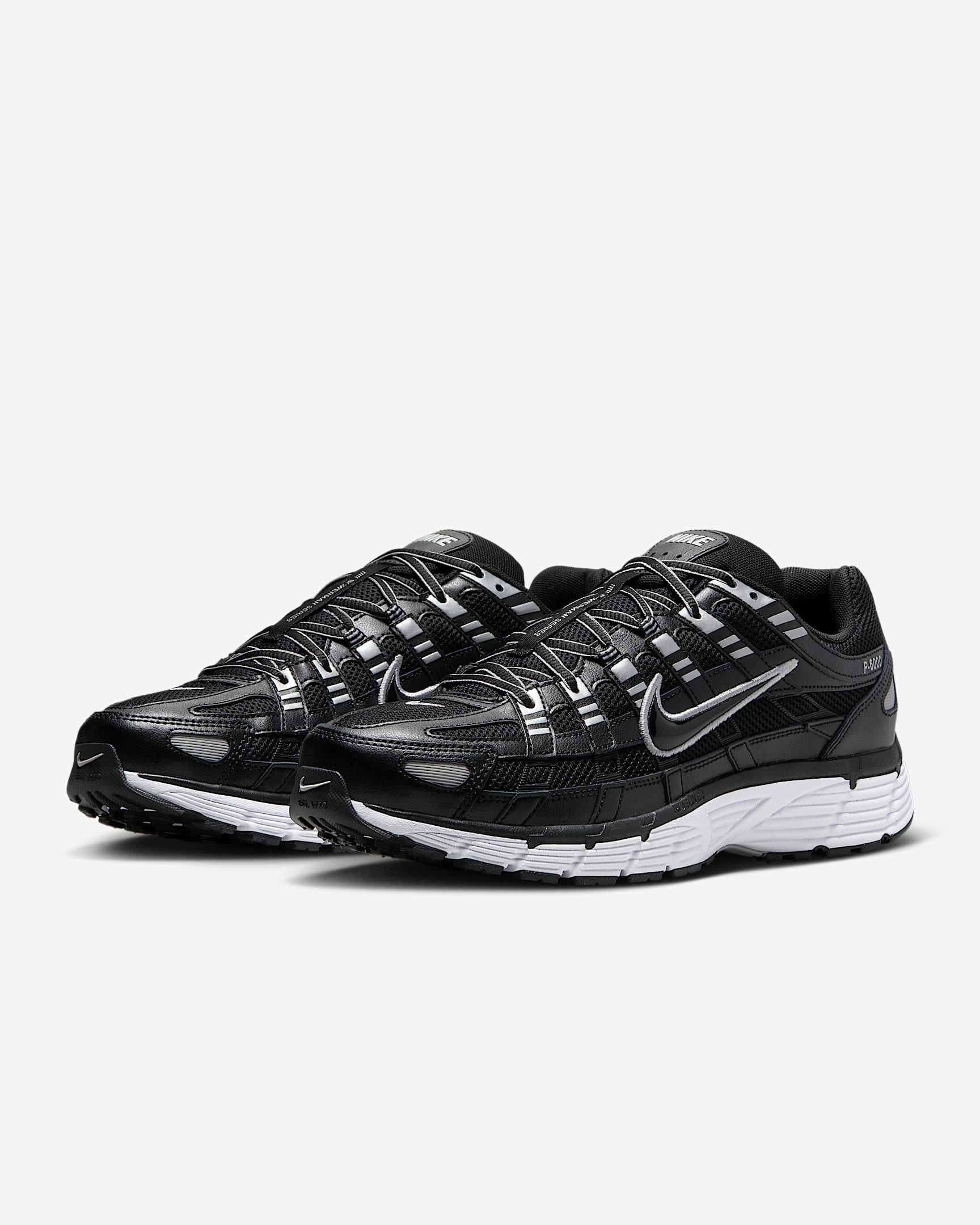 Nike P-6000 Shoes - Black/White/Metallic Silver/Black