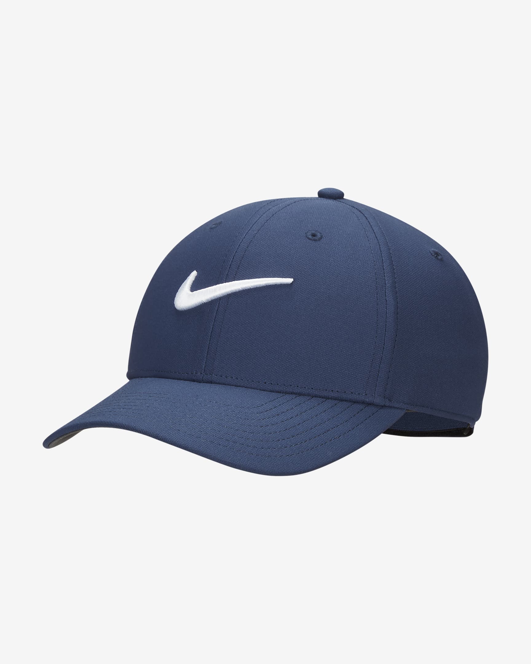 Nike Dri-FIT Club ustrukturert Swoosh-caps - Midnight Navy/Hvit