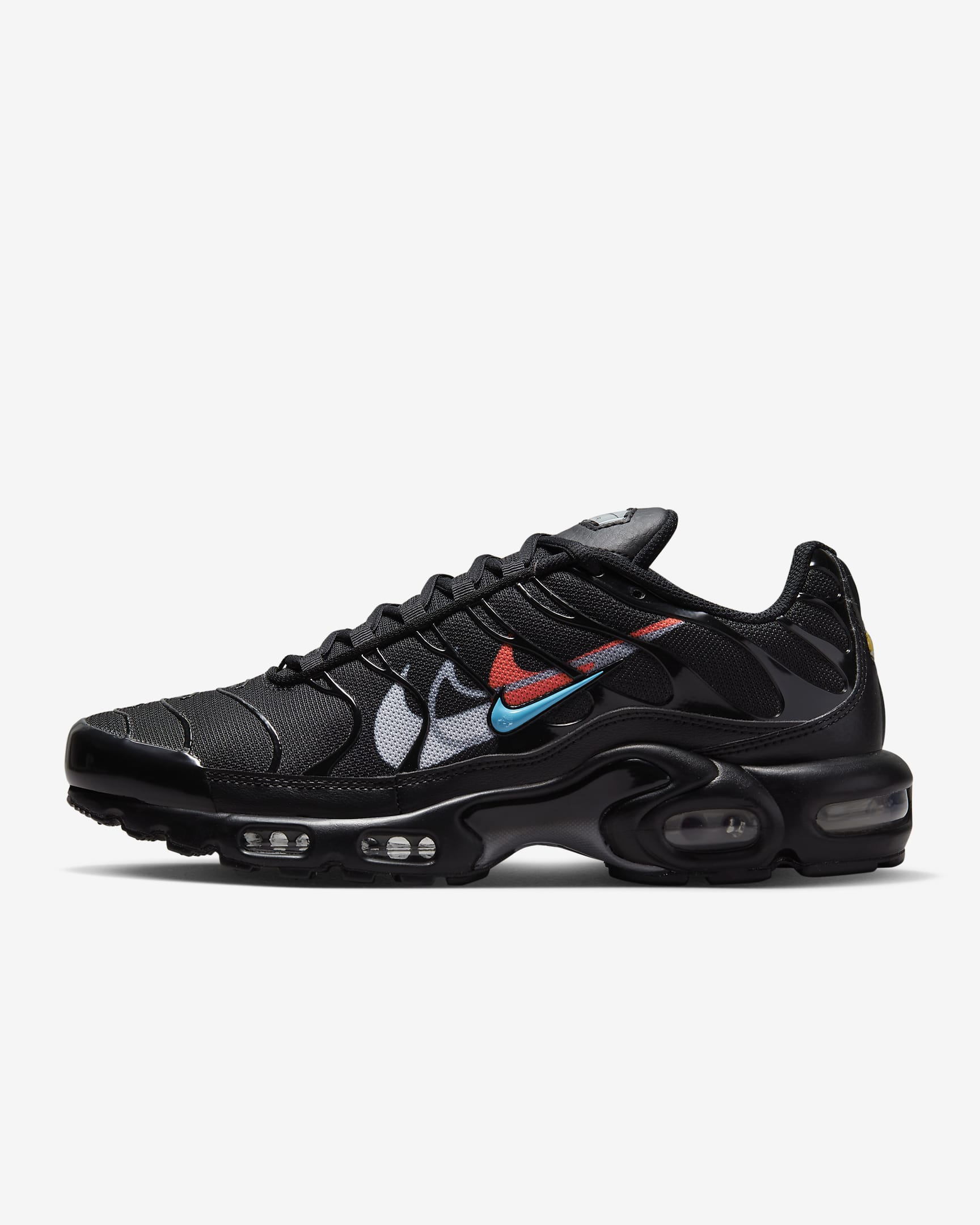 Chaussure Nike Air Max Plus pour homme - Noir/Blue Lightning/Bright Crimson/Blanc