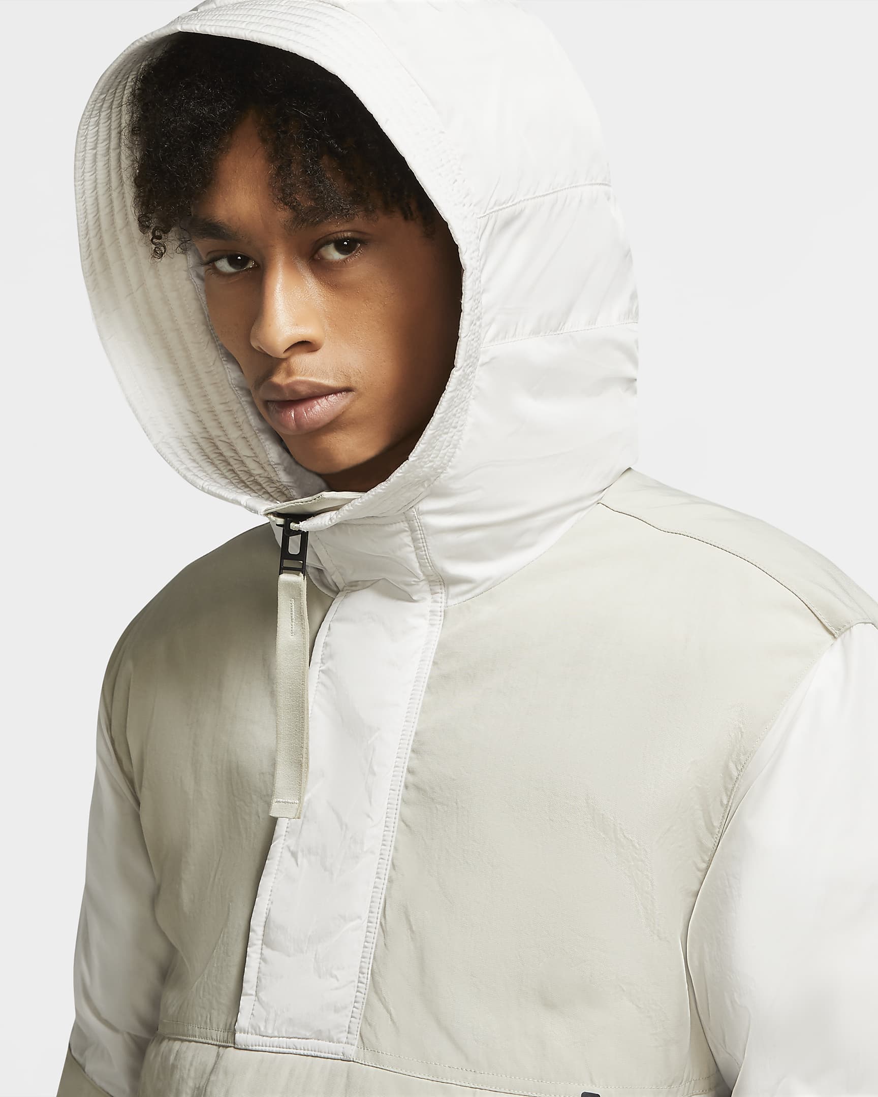 Nike Sportswear Synthetic-Fill Men's Repel Anorak - Light Bone/Stone/White/Black