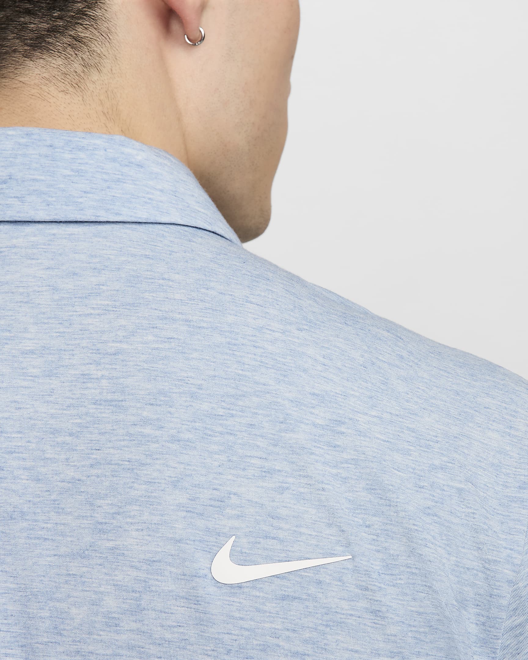 เสื้อโปโลกอล์ฟผู้ชาย Nike Dri-FIT Tour - Aegean Storm/ขาว