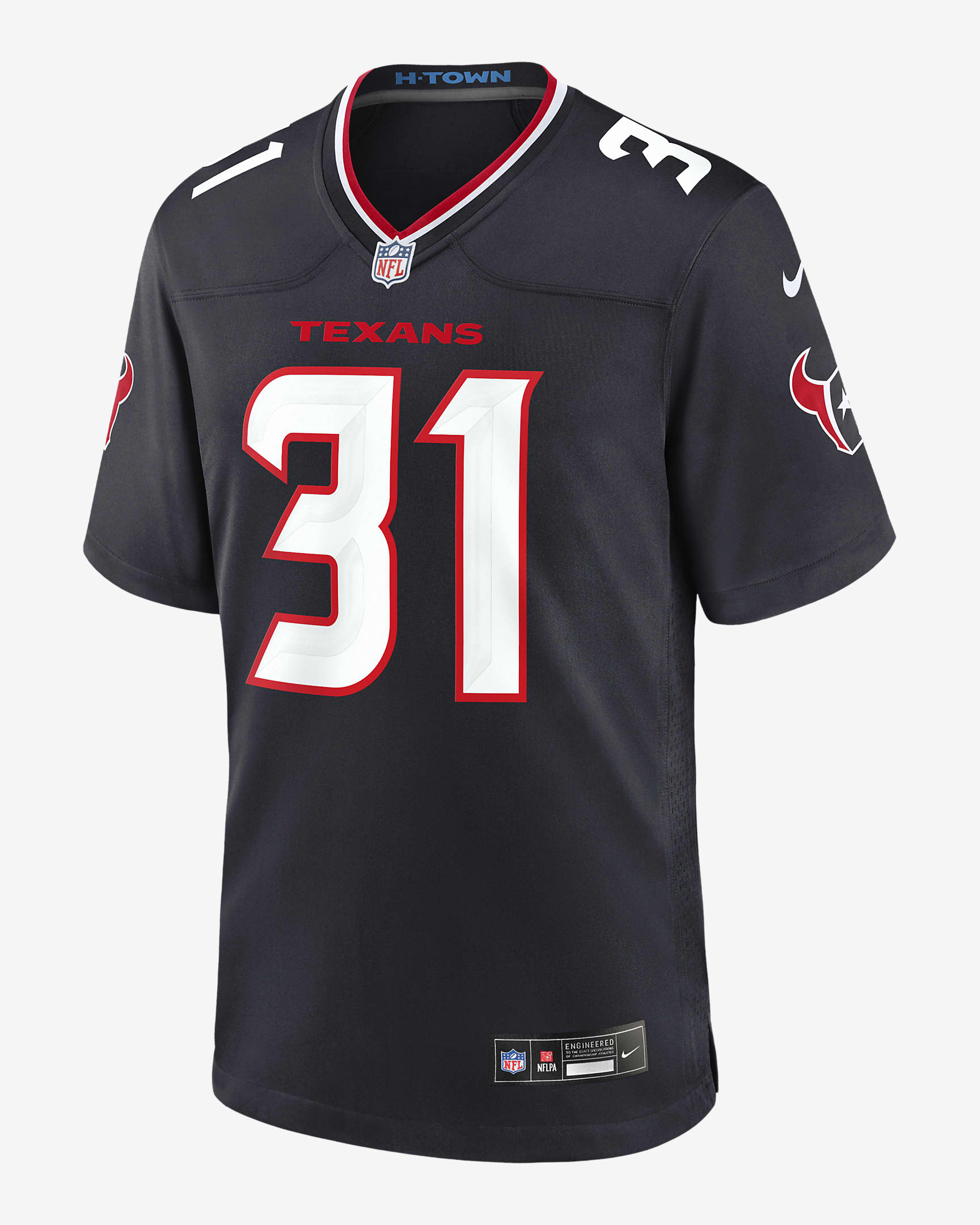 Jersey de fútbol americano Nike de la NFL Game para hombre Dameon Pierce Houston Texans - Azul marino