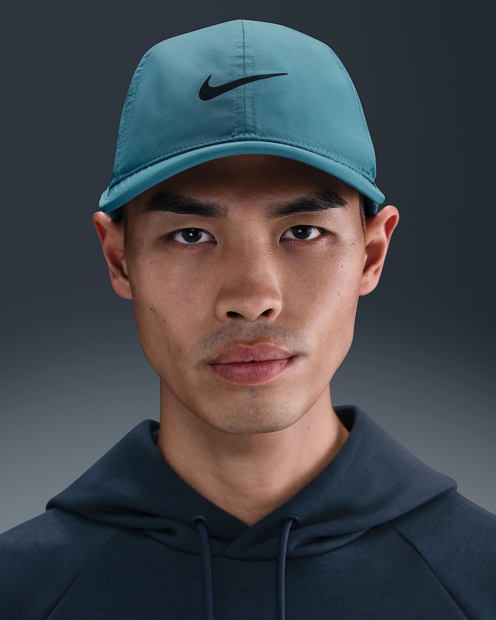Nike Dri-FIT Club Unstructured Featherlight Cap - Smokey Blue/Black