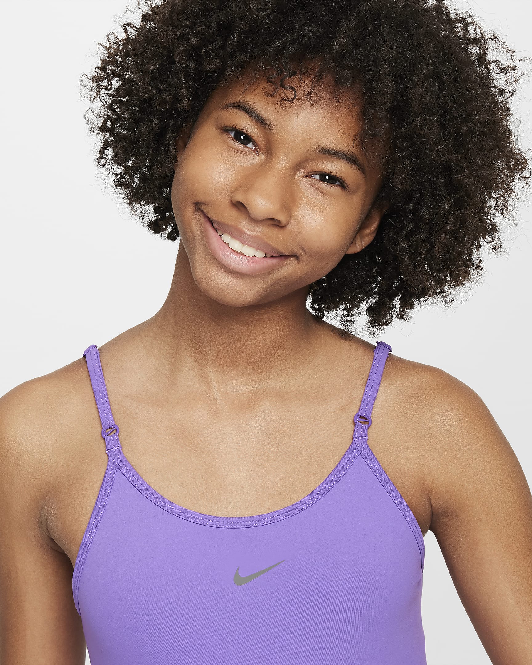 Nike One Girls' Dri-FIT Leotard - Black Raspberry