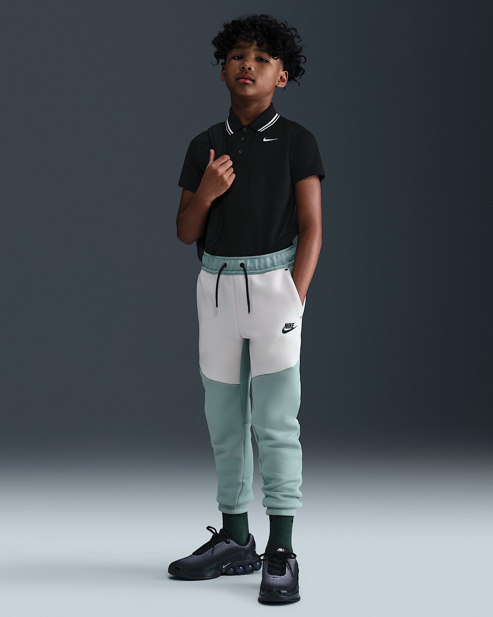 Joggers para niño talla grande Nike Sportswear Tech Fleece - Salvia empolvado/Marrón verdoso claro/Negro/Negro