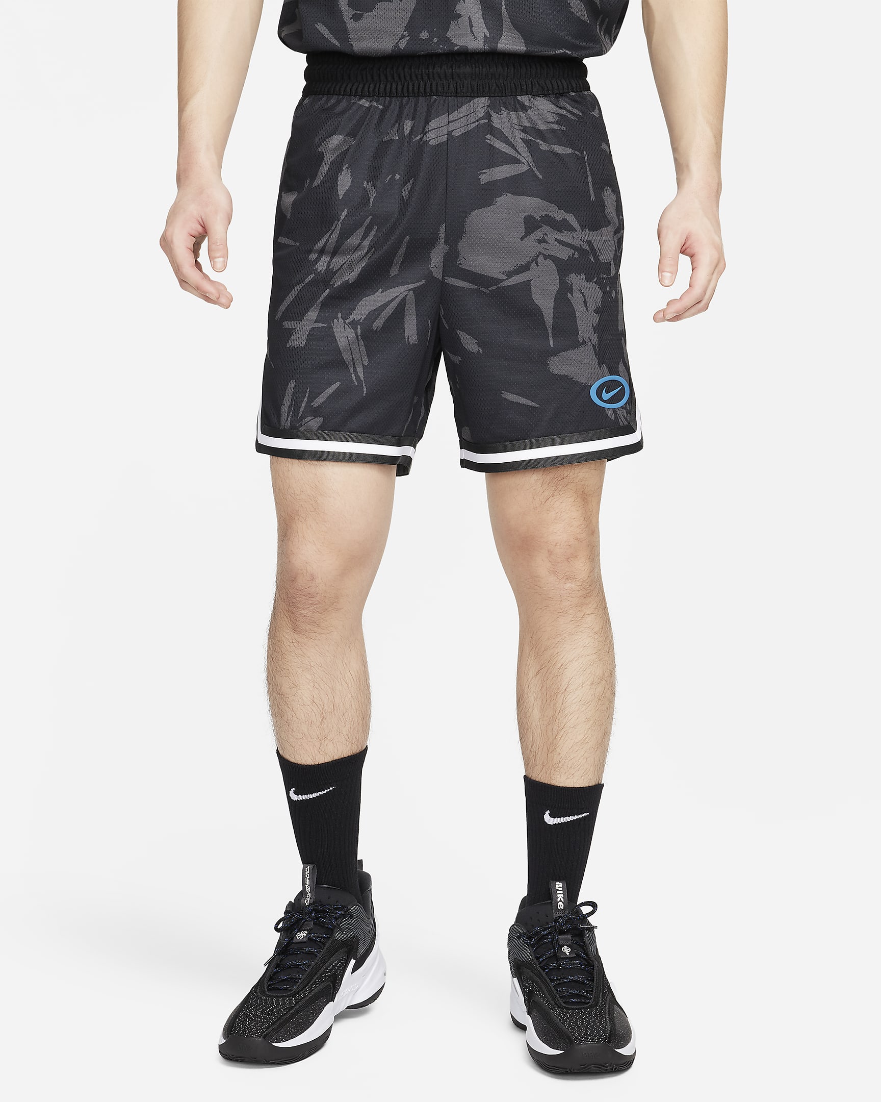 ナイキ DNA メンズ Dri-FIT 15cm バスケットボールショートパンツ - アンスラサイト/ブラック/スターブルー