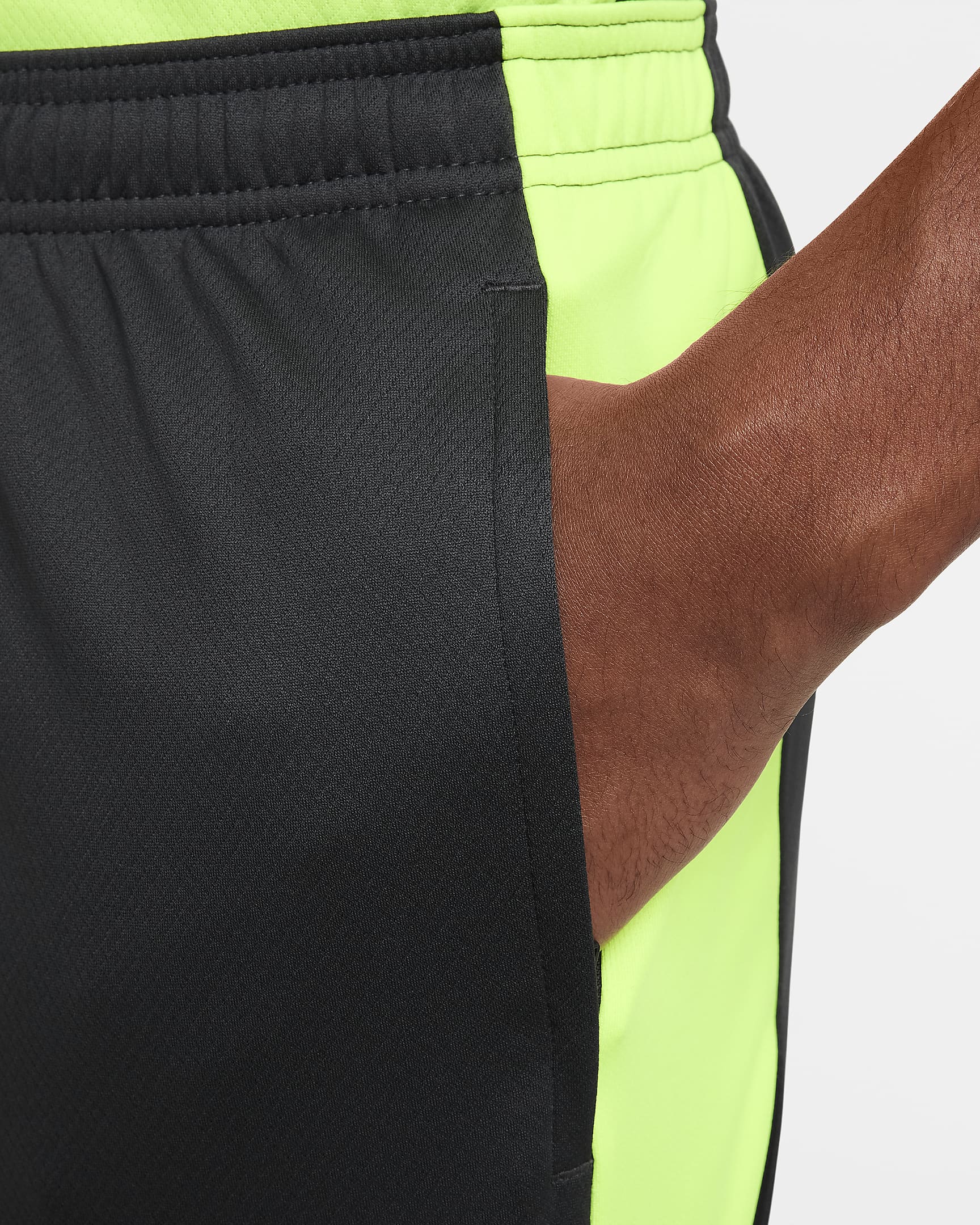 Nike Strike Dri-FIT-fodboldshorts til mænd - Anthracite/Volt/sort/Volt