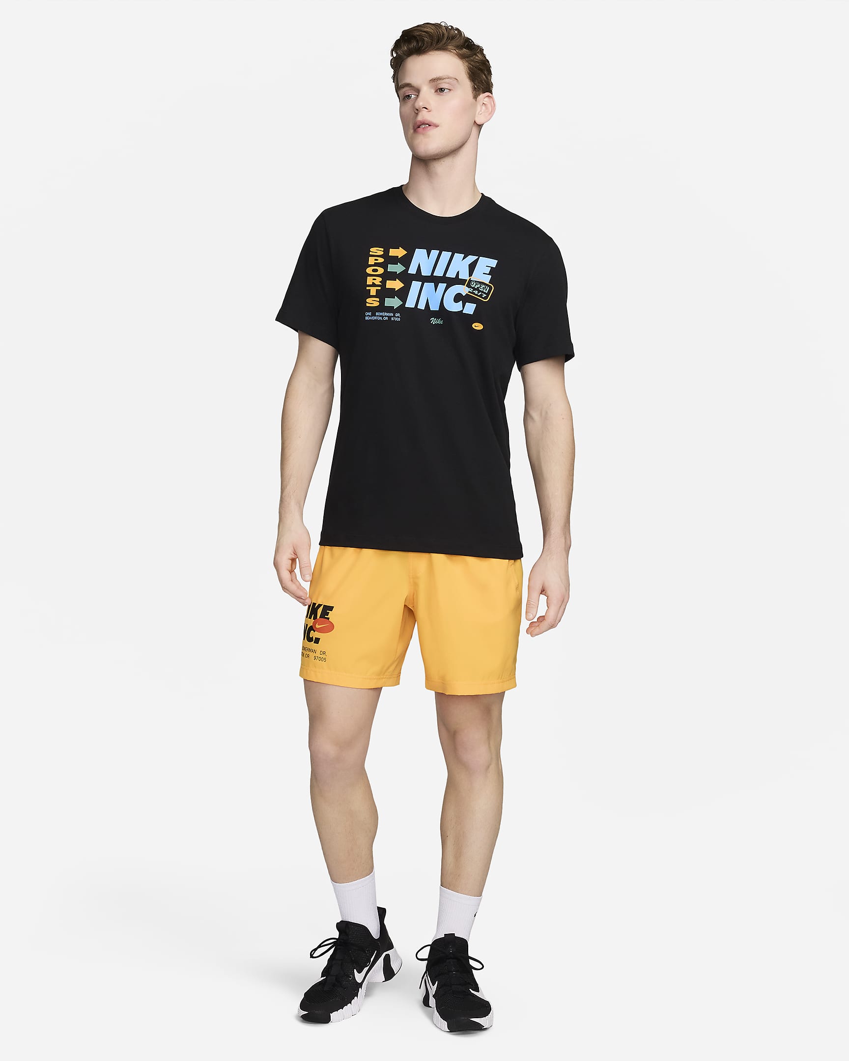 Nike Dri-FIT Fitness-T-Shirt für Herren - Schwarz