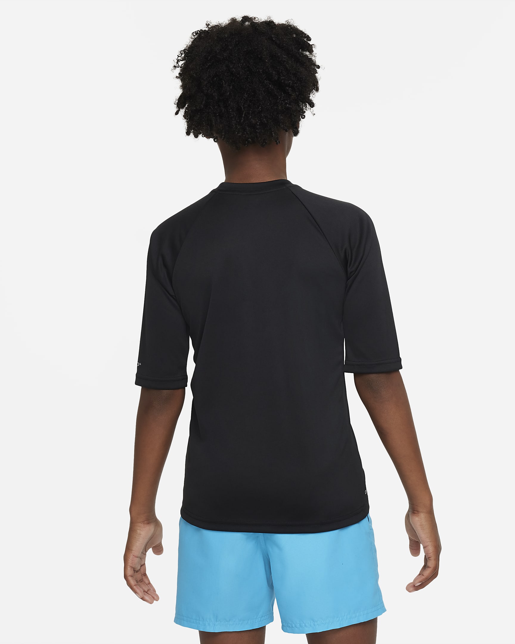 Camiseta Hydroguard de manga corta para niño talla grande Nike Dri-FIT - Negro