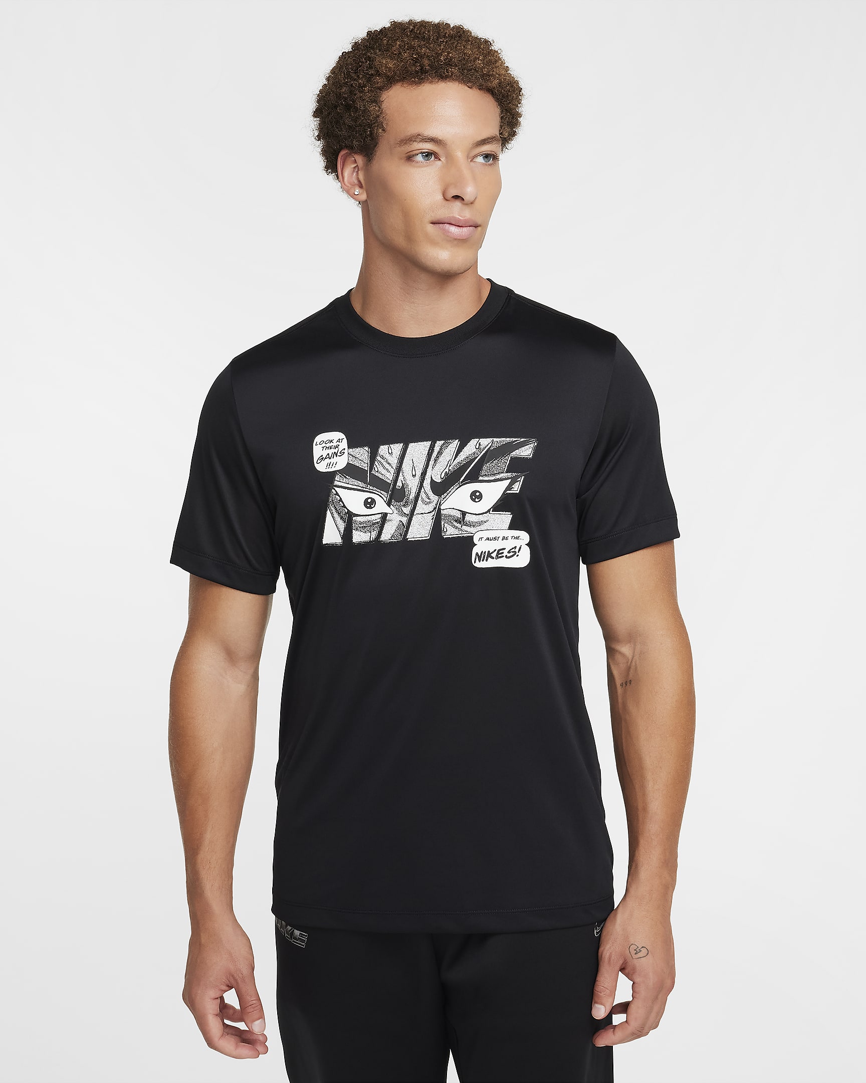 Playera de fitness Nike Dri-FIT para hombre - Negro