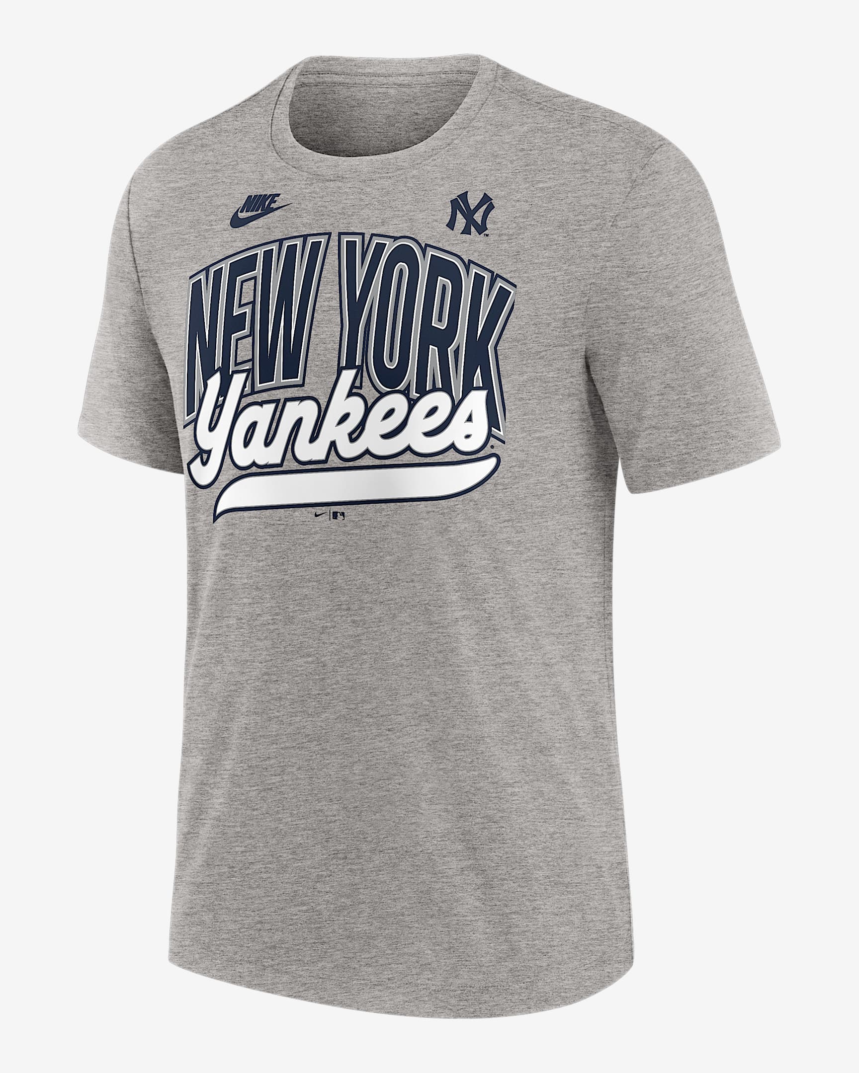 New York Yankees Cooperstown Retro Men's Nike MLB T-Shirt - Grey Heather