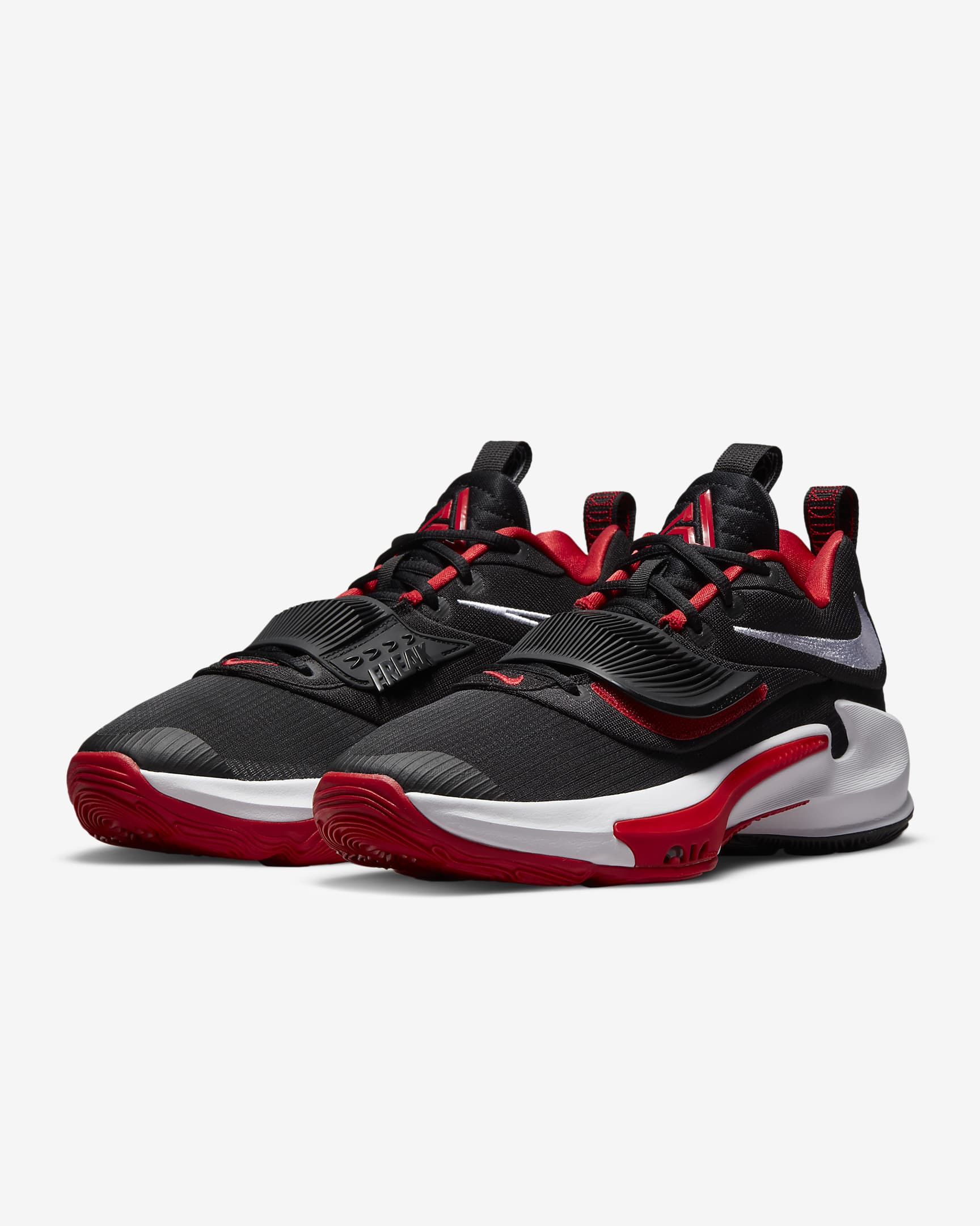 Freak 3 Basketball Shoes - Black/University Red/White