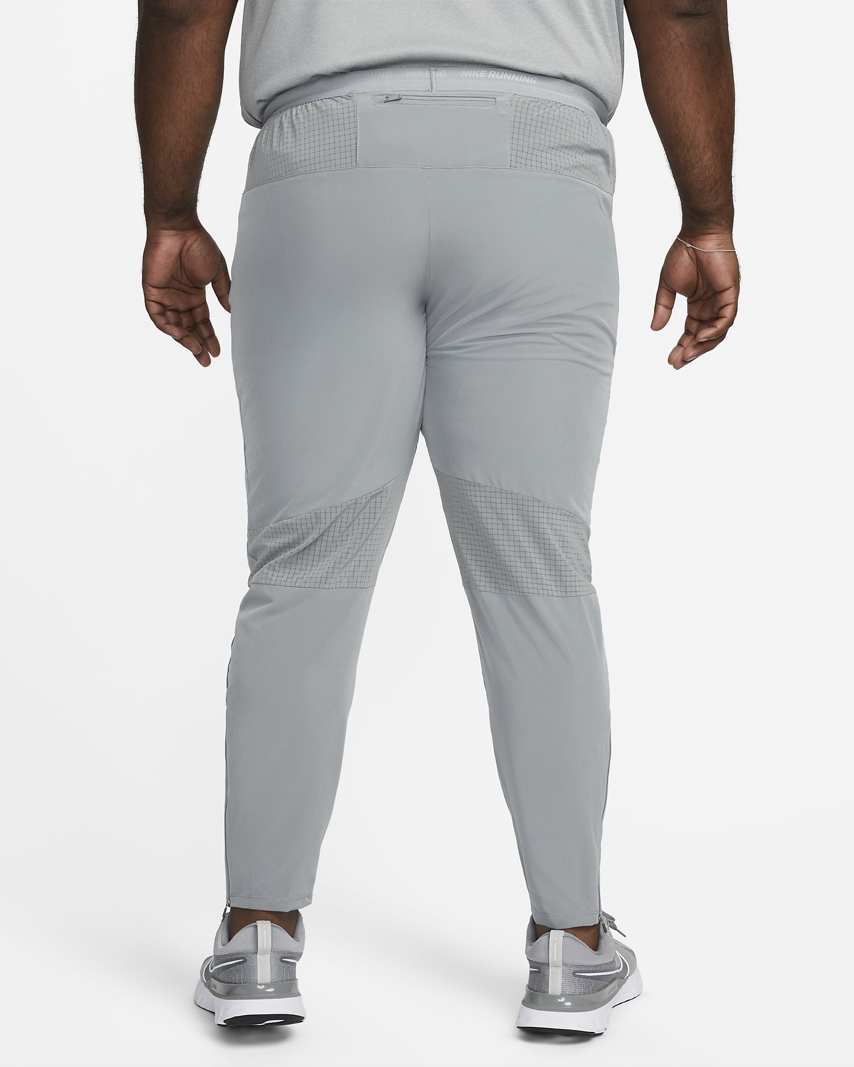 Calças de running entrançadas Dri-FIT Nike Phenom para homem - Cinzento Smoke