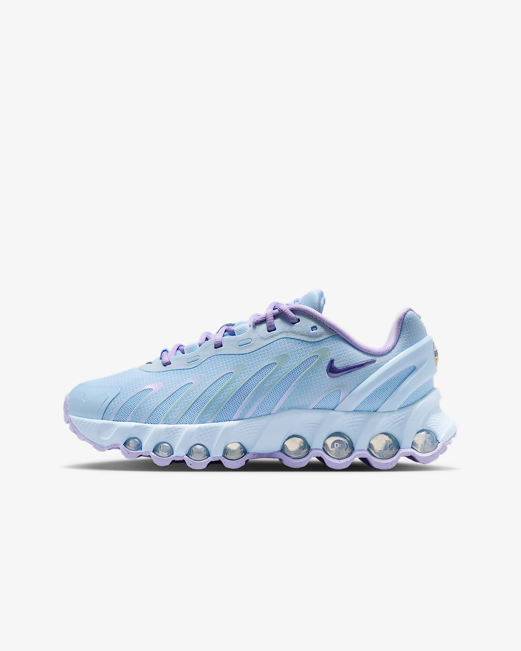 Nike Air Max Dn8 Big Kids' Shoes - Celestine Blue/Metallic Silver/Vivid Orange/Hydrangeas