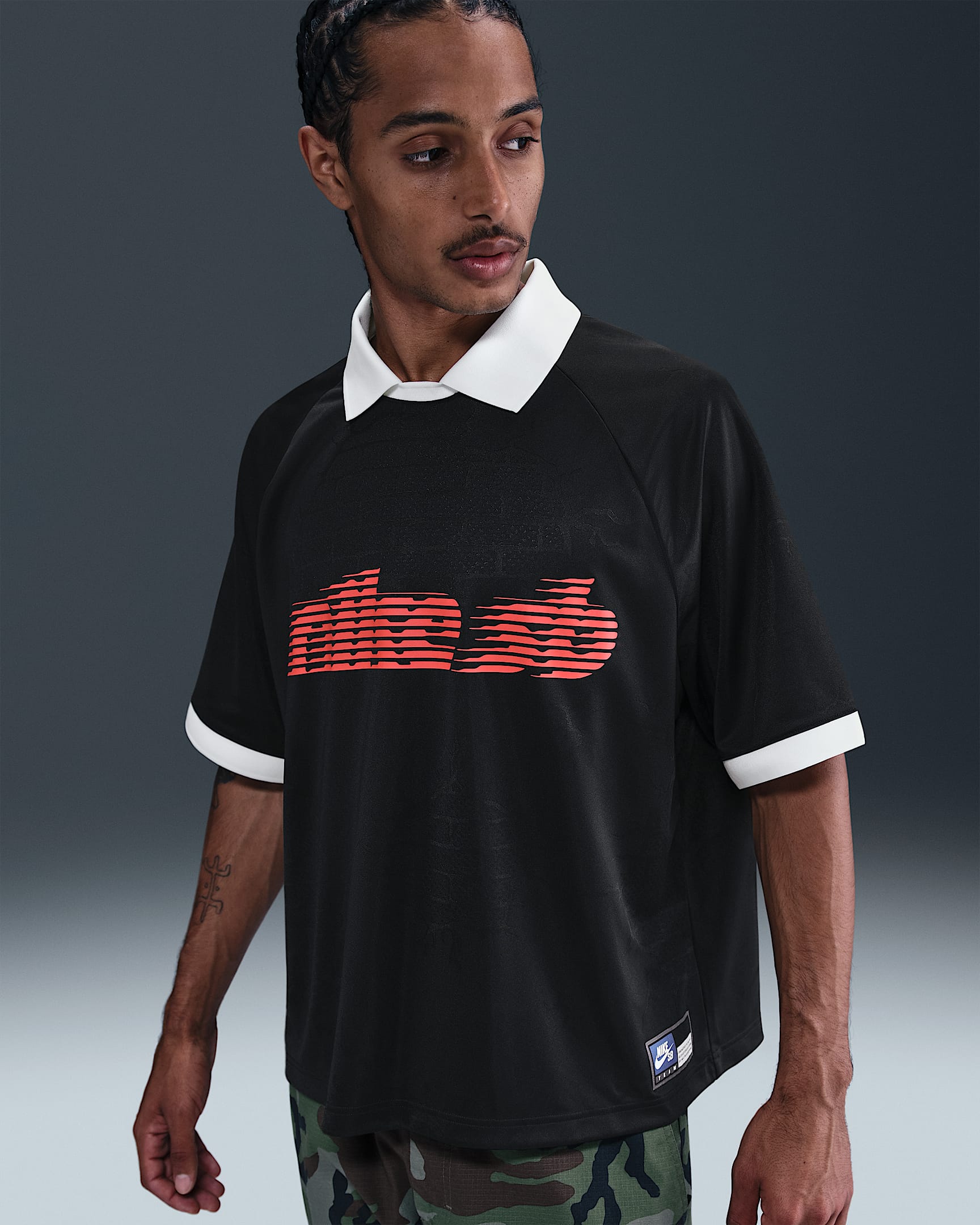Nike SB Dri-FIT Jacquard Skate Jersey - Black/Sail
