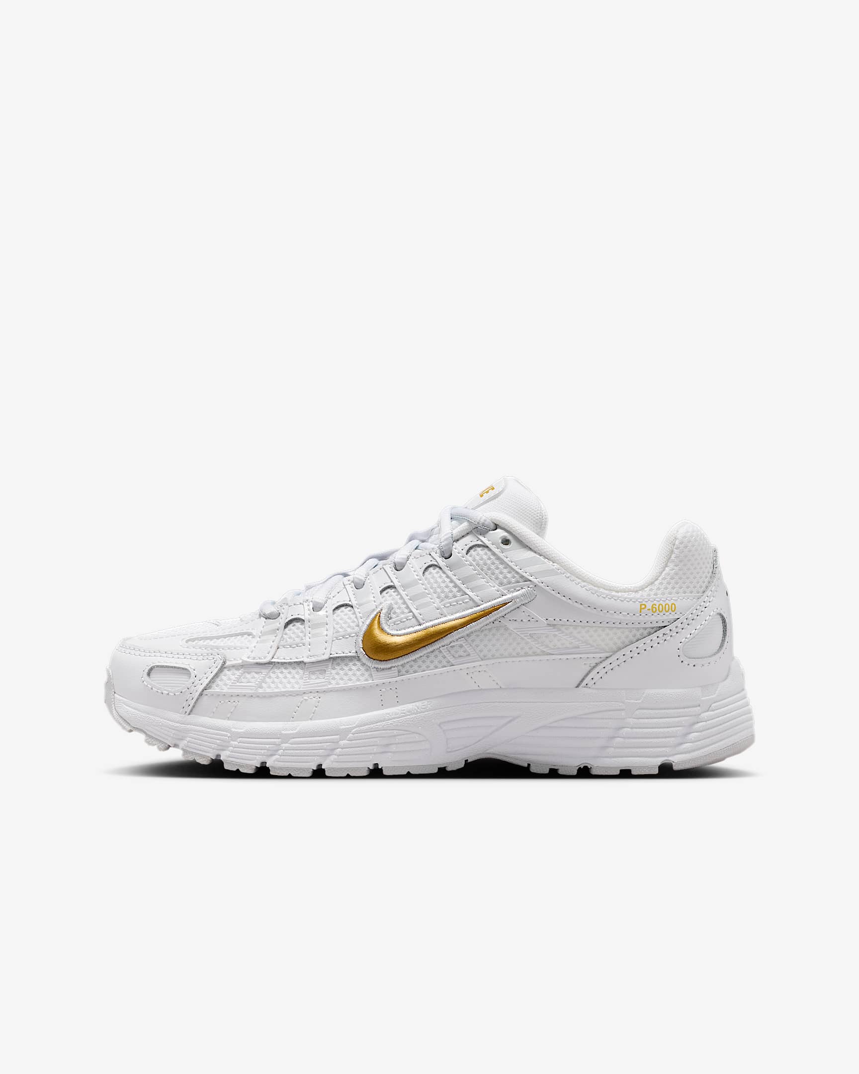 Nike P-6000 Older Kids' Shoes - White/Pure Platinum/Metallic Gold