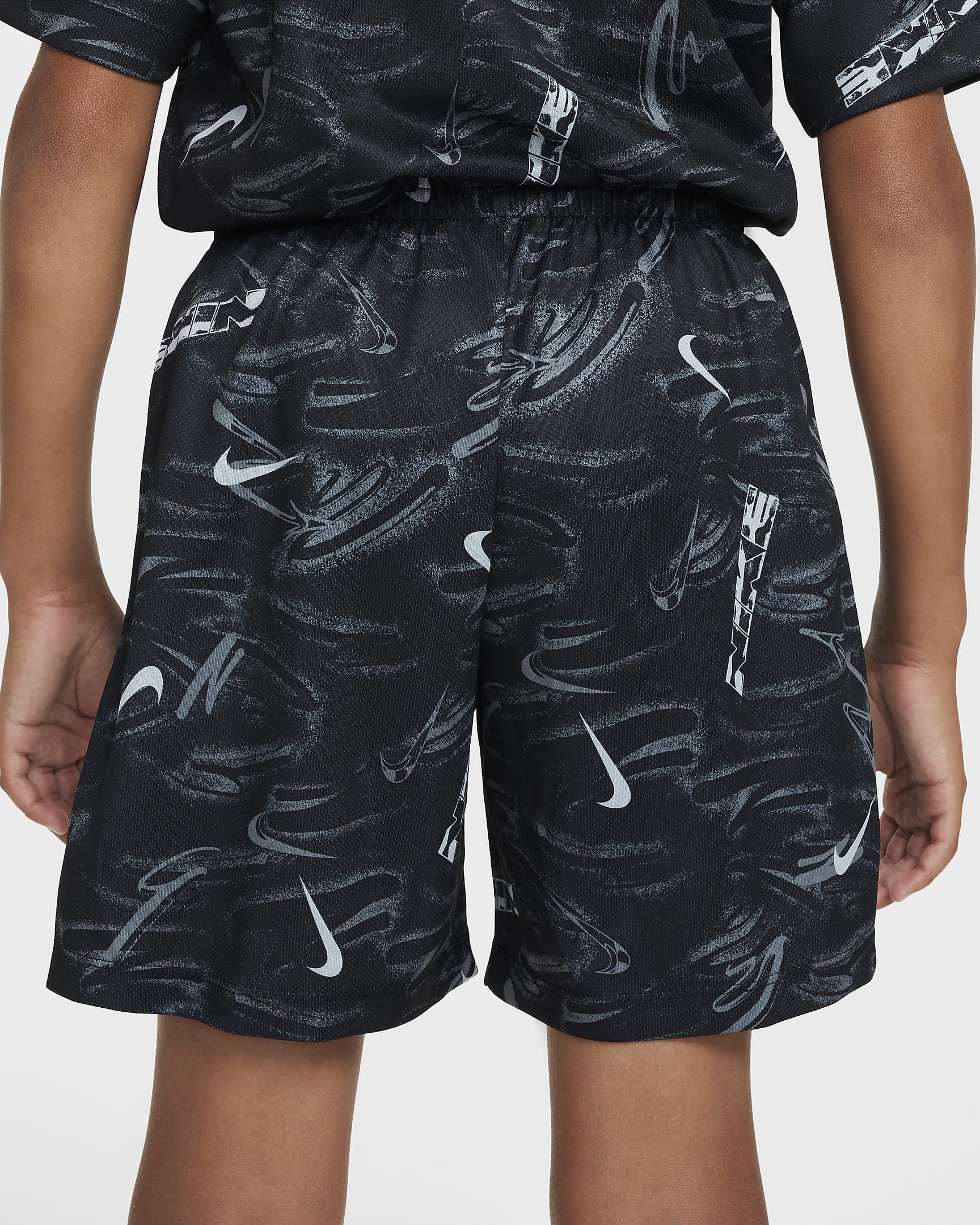 Nike Multi Older Kids' (Boys') Dri-FIT Shorts - Black/Black/White