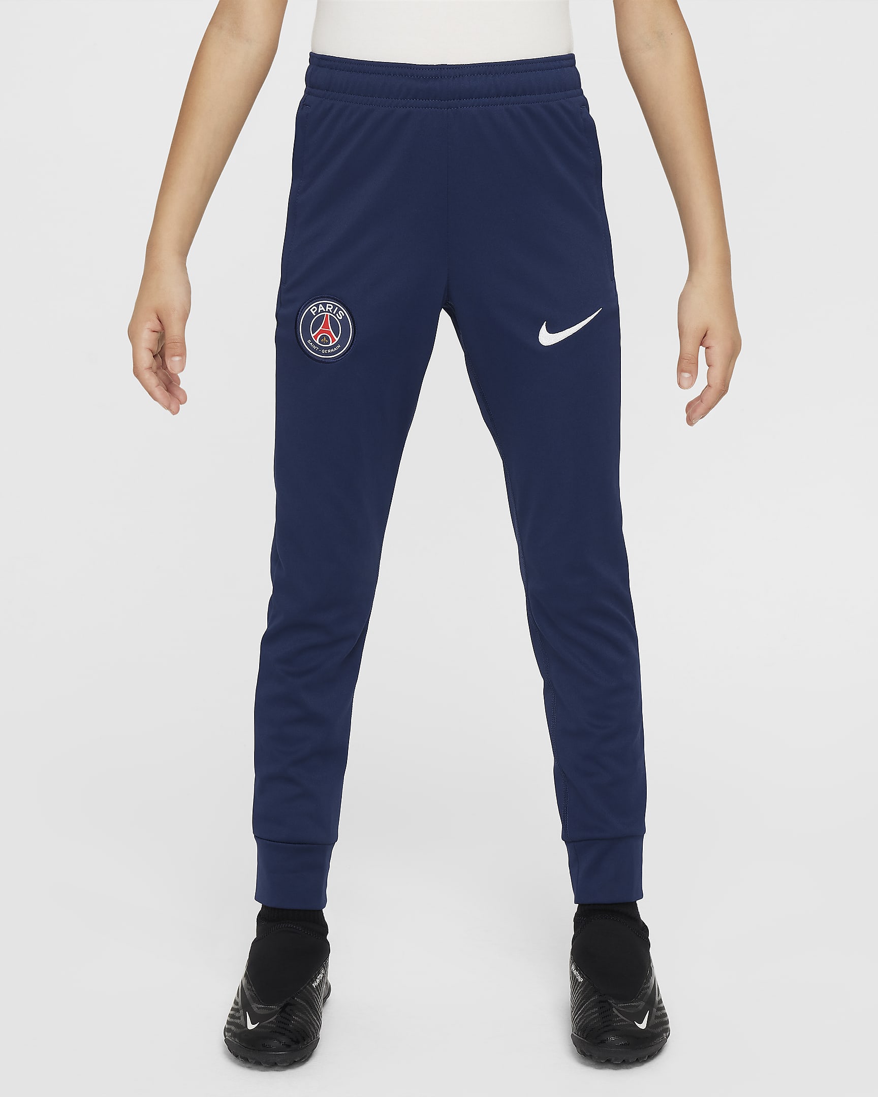 Stickad fotbollstracksuit Paris Saint-Germain Academy Pro Nike Dri-FIT för ungdom - Midnight Navy/Vit