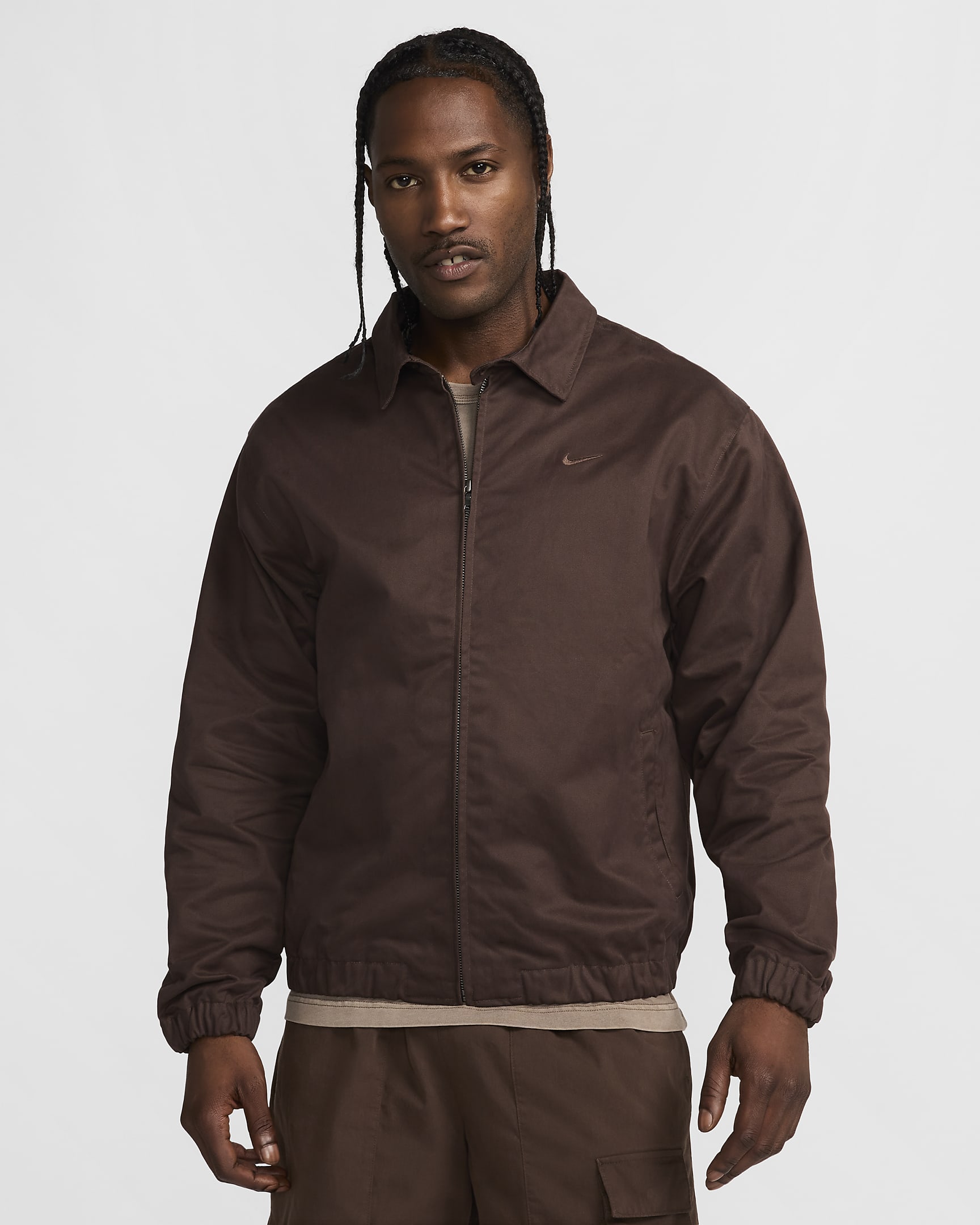 Nike Life Dokuma Harrington Erkek Ceketi - Baroque Brown/Baroque Brown