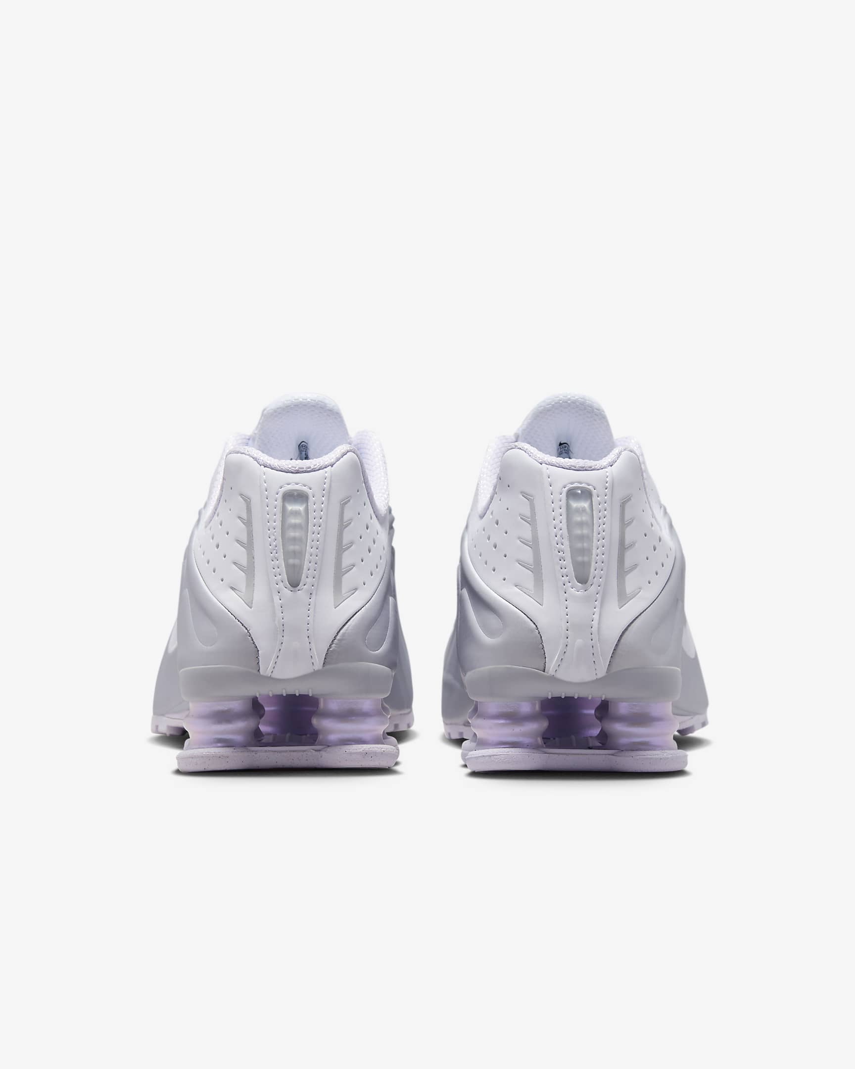 Nike Shox R4 Women's Shoes - White/Metallic Platinum/Platinum Tint/Barely Grape