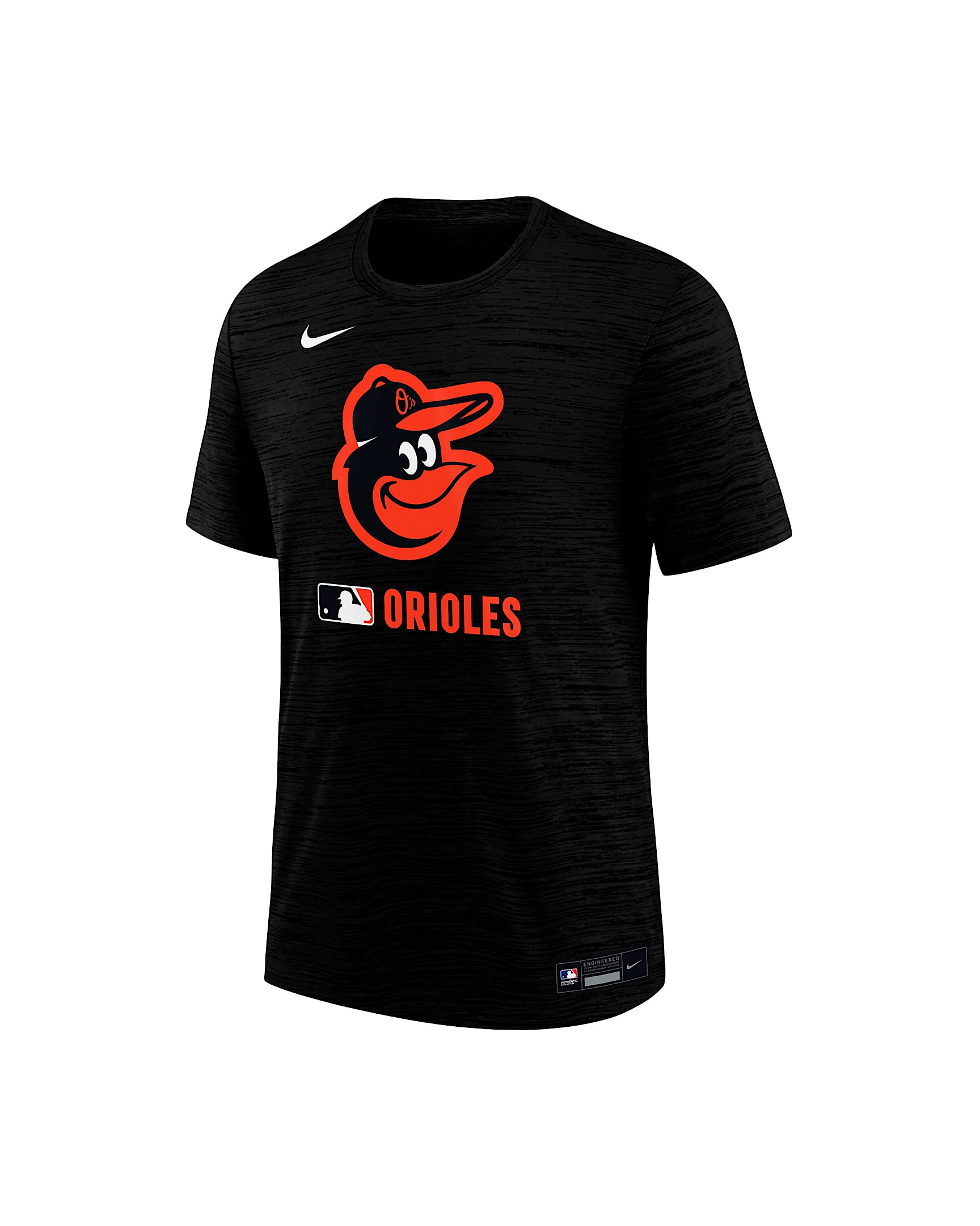 Baltimore Orioles Authentic Collection Velocity Big Kids’ Nike Dri-FIT MLB T-Shirt - Black