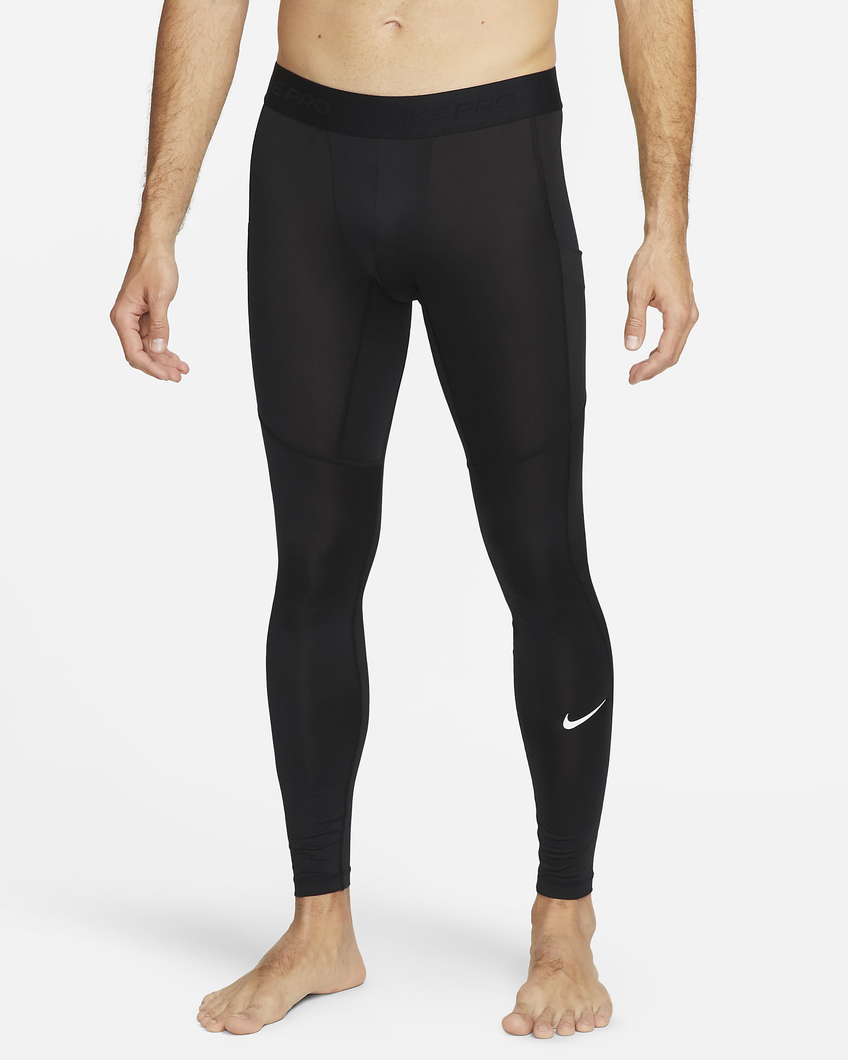 Nike Pro Dri-FIT Fitness-Tights für Herren - Schwarz/Weiß