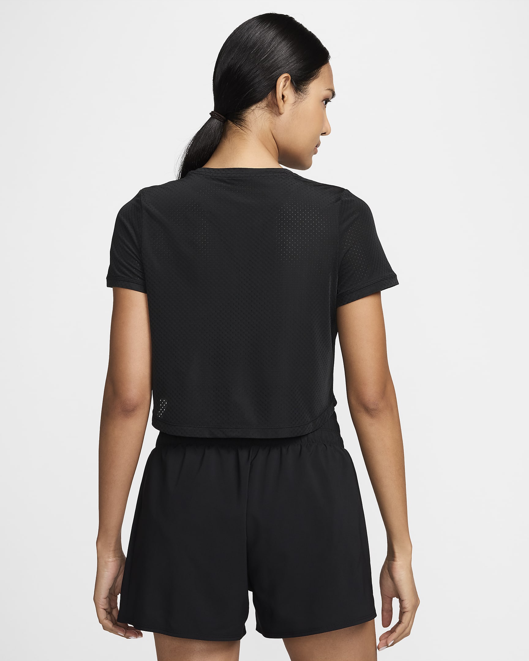 Nike One Classic Breathable Women's Dri-FIT Short-Sleeve Top - Black/Black