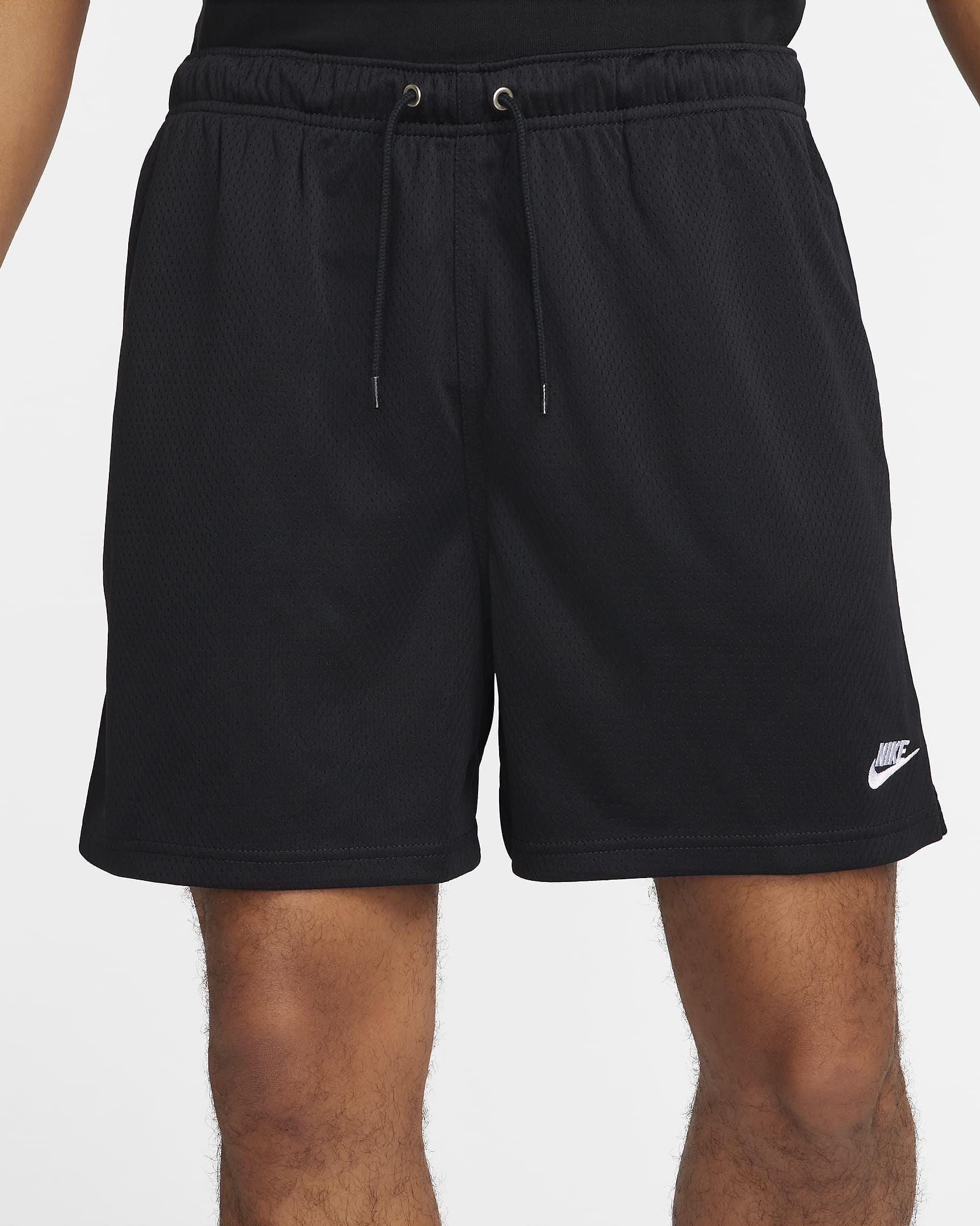 Nike Club Men's Mesh Flow Shorts - Black/White