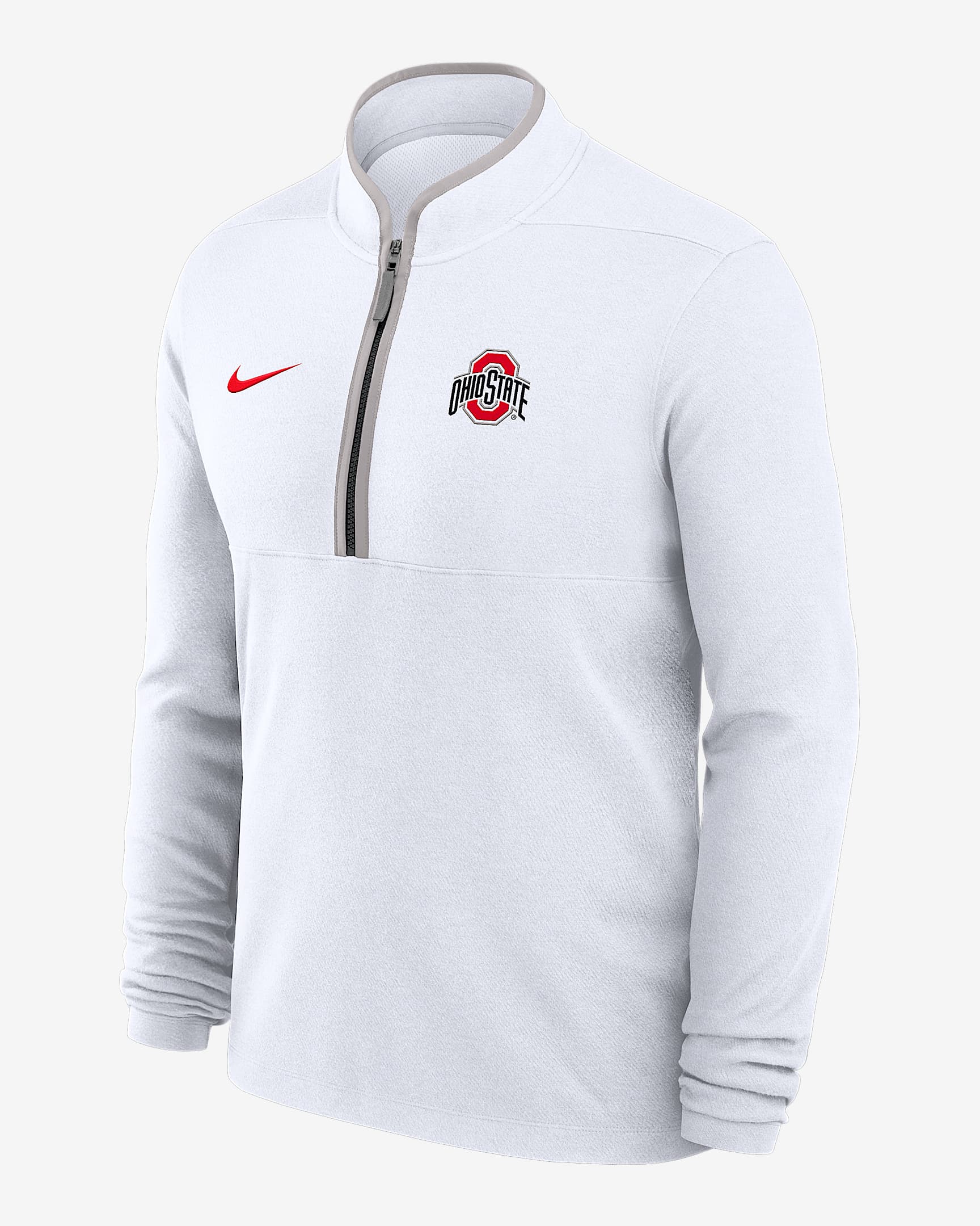 Playera de manga larga universitaria Nike Dri-FIT de medio cierre para hombre Ohio State Victory - Blanco