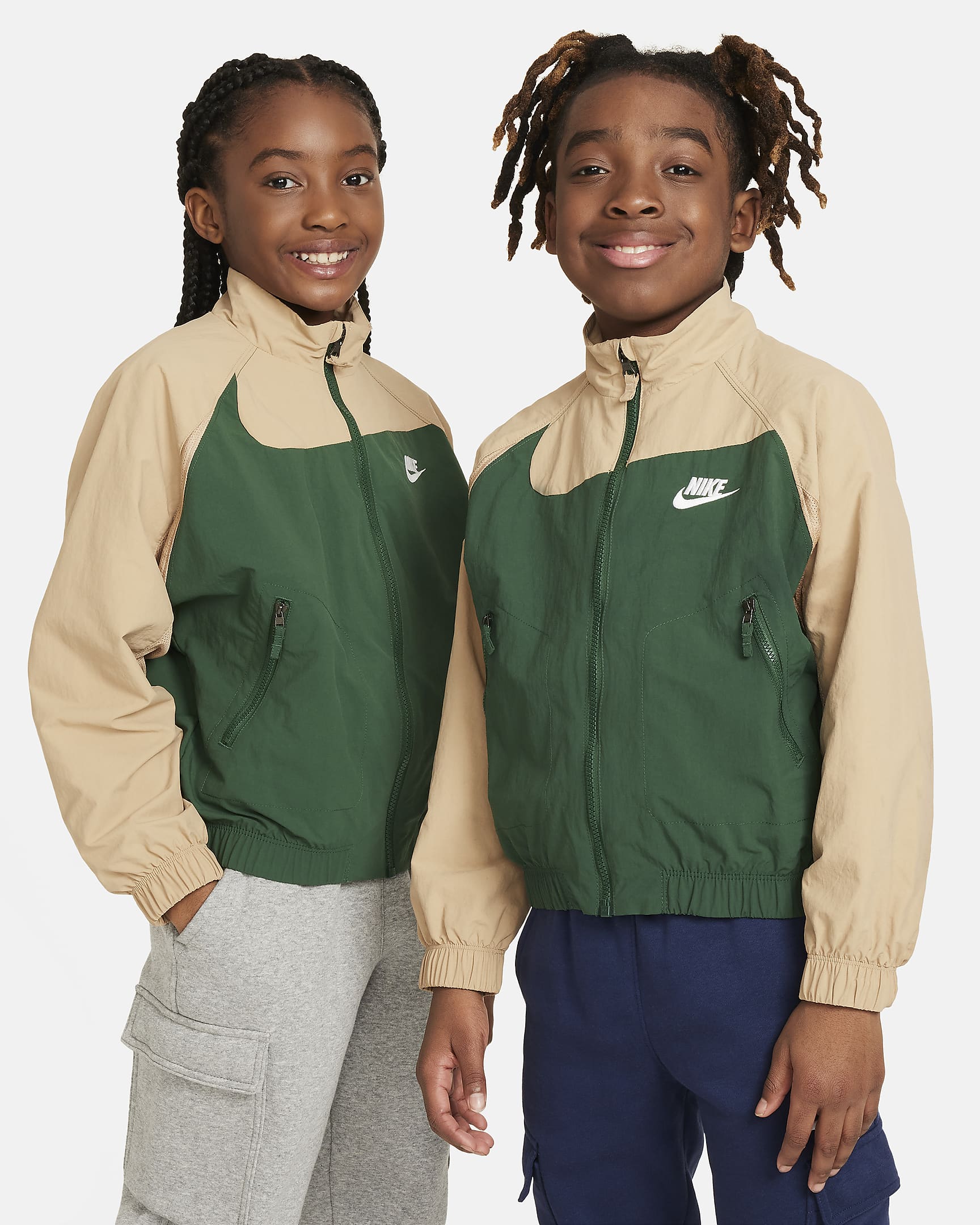 Nike Sportswear Amplify Big Kids' Woven Full-Zip Jacket. Nike JP