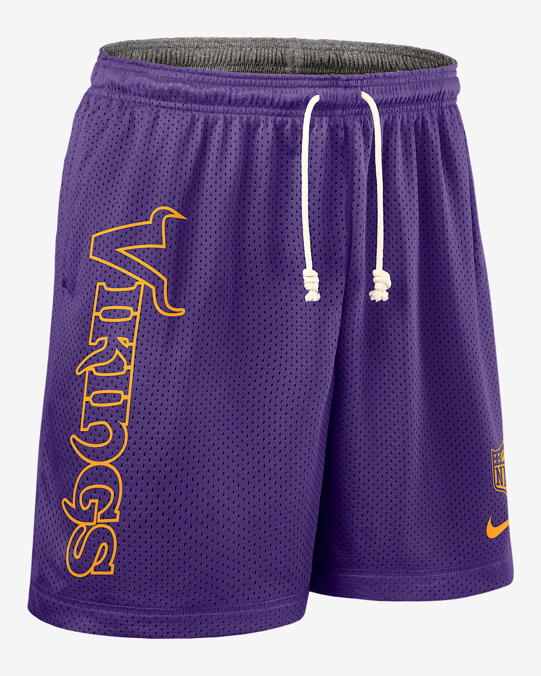 Shorts Nike Dri-FIT de la NFL para hombre Minnesota Vikings Sideline Reversible - Morado