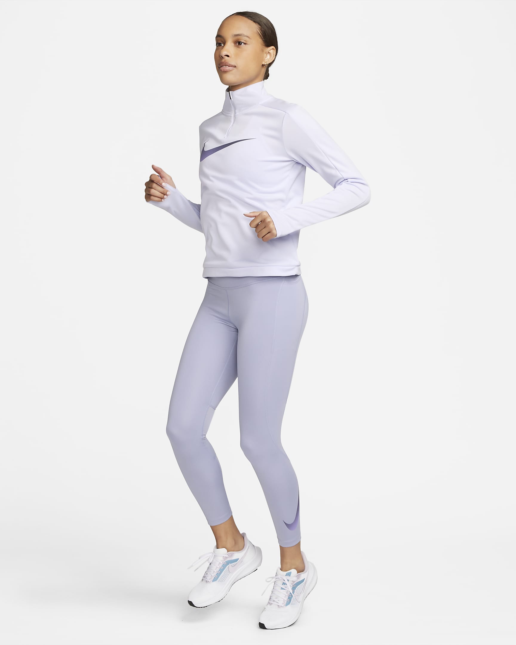 Nike Fast 7/8-Lauf-Leggings mit mittelhohem Bund und Taschen für Damen - Indigo Haze