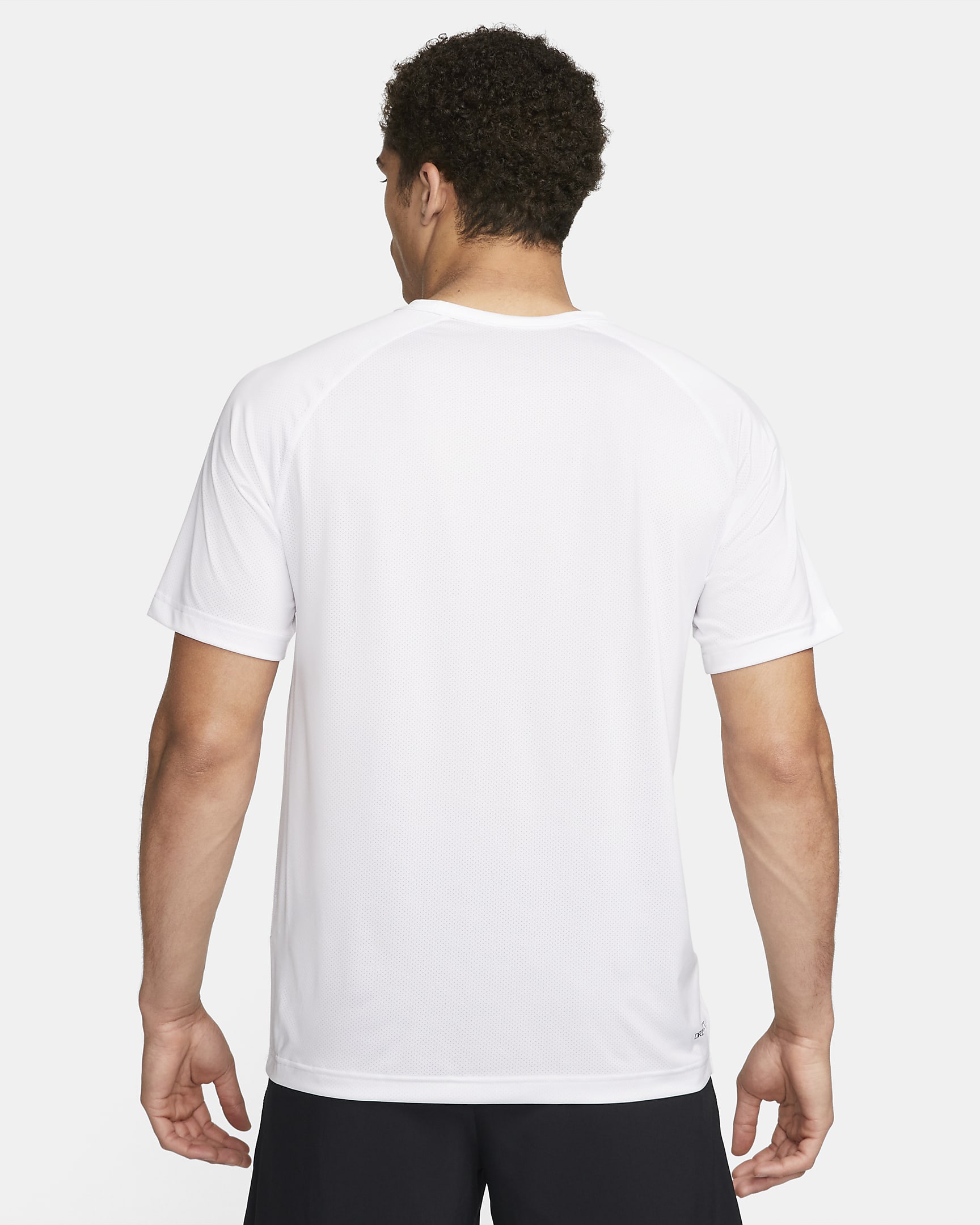 Camisola de fitness de manga curta Dri-FIT Nike Ready para homem - Branco/Preto