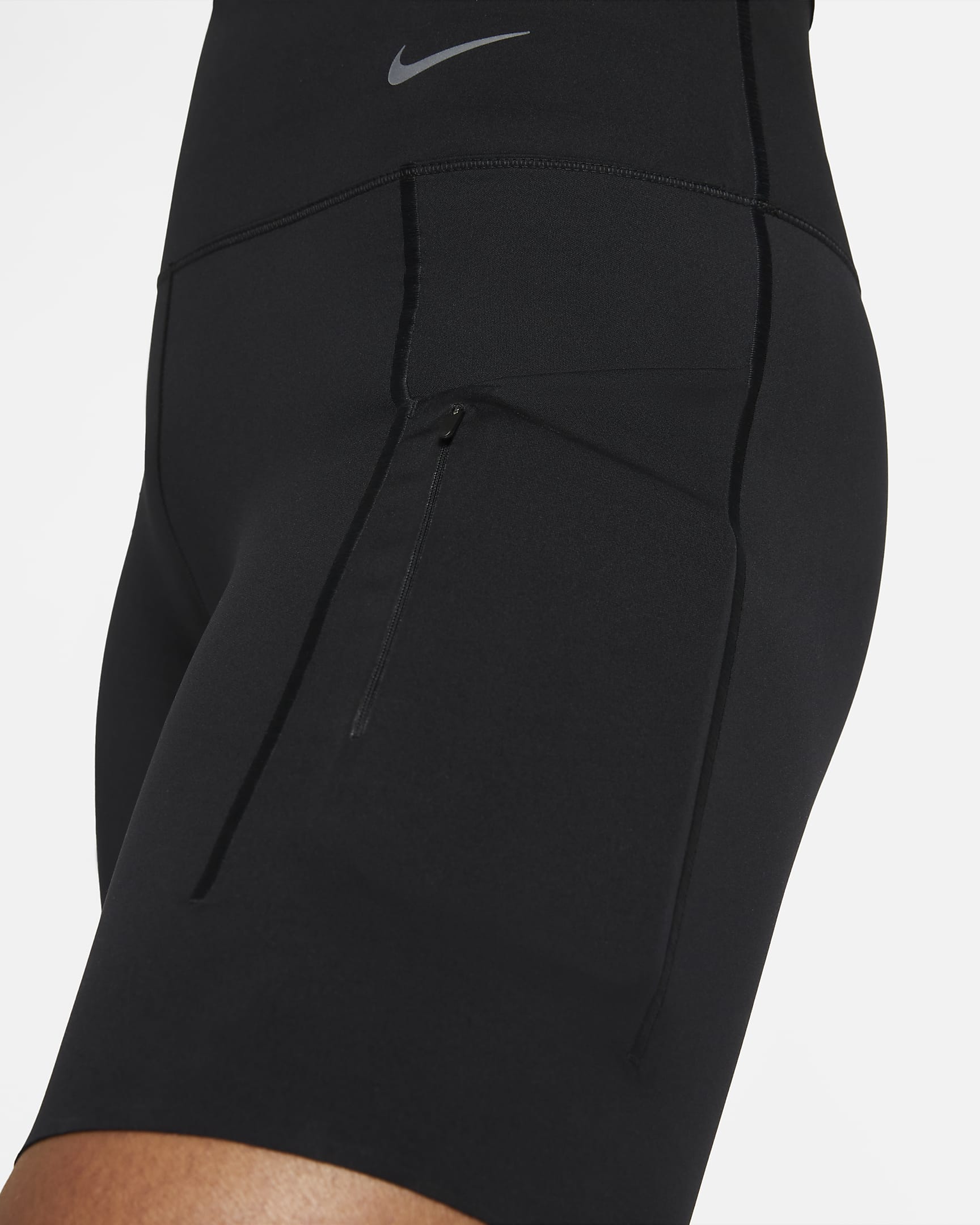 Nike Go Women's Firm-Support High-Waisted 20cm (approx.) Biker Shorts with Pockets - Black/Black