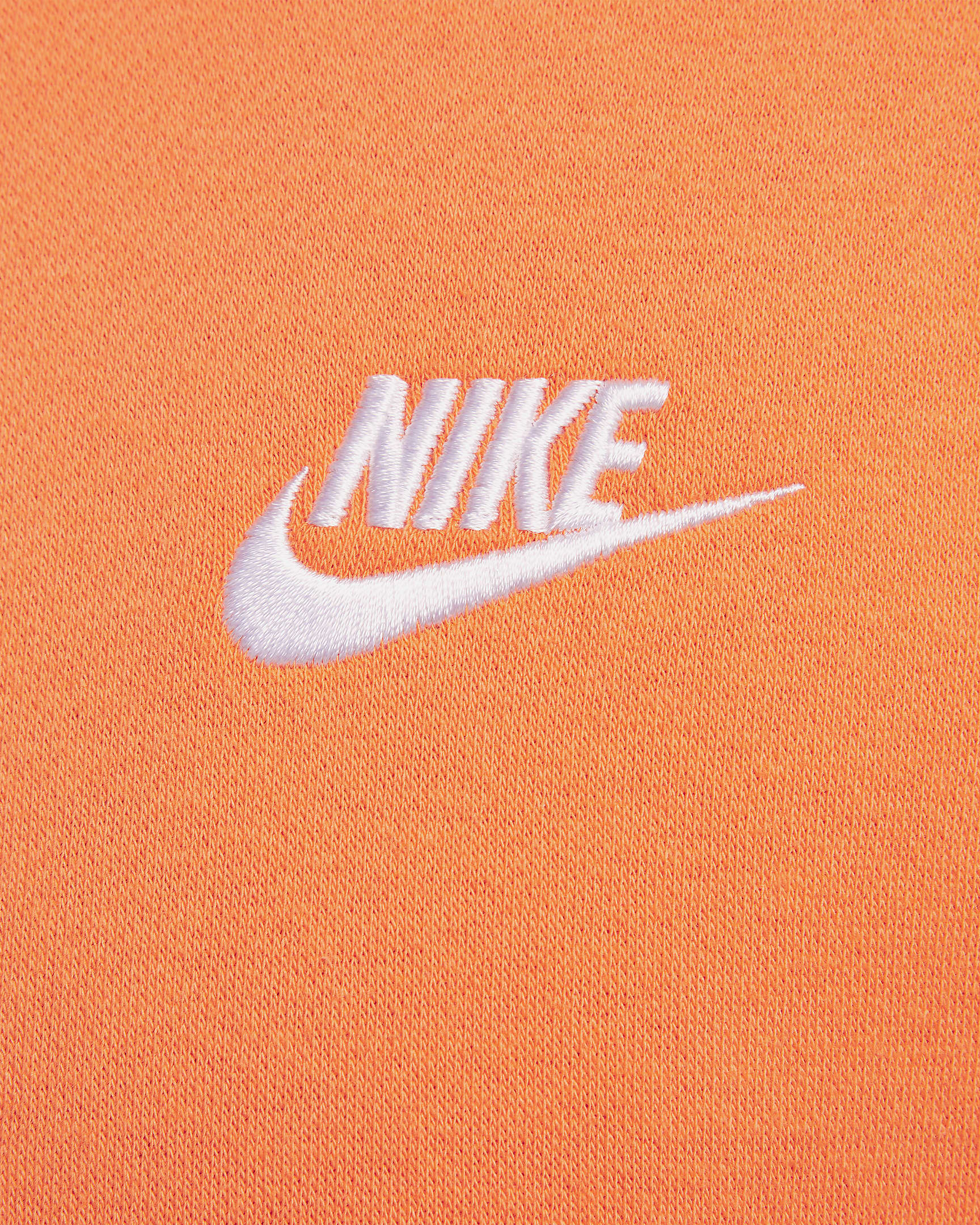 Nike Sportswear Club Fleece Pullover Hoodie - Bright Mandarin/Bright Mandarin/White