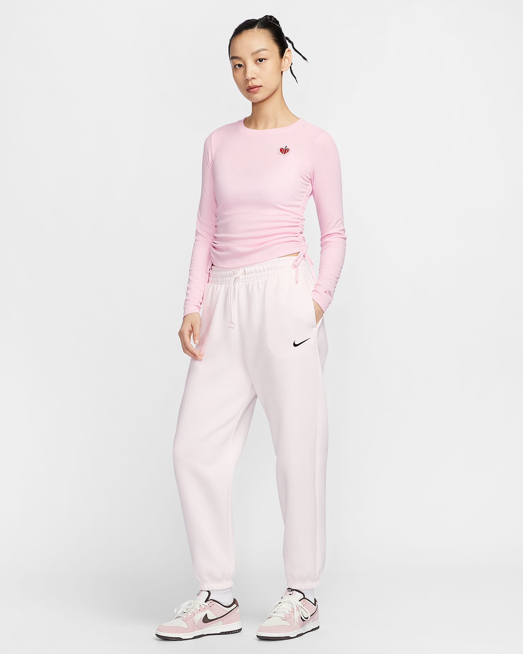 womens nike sportswear ribbed half zip long sleeve top