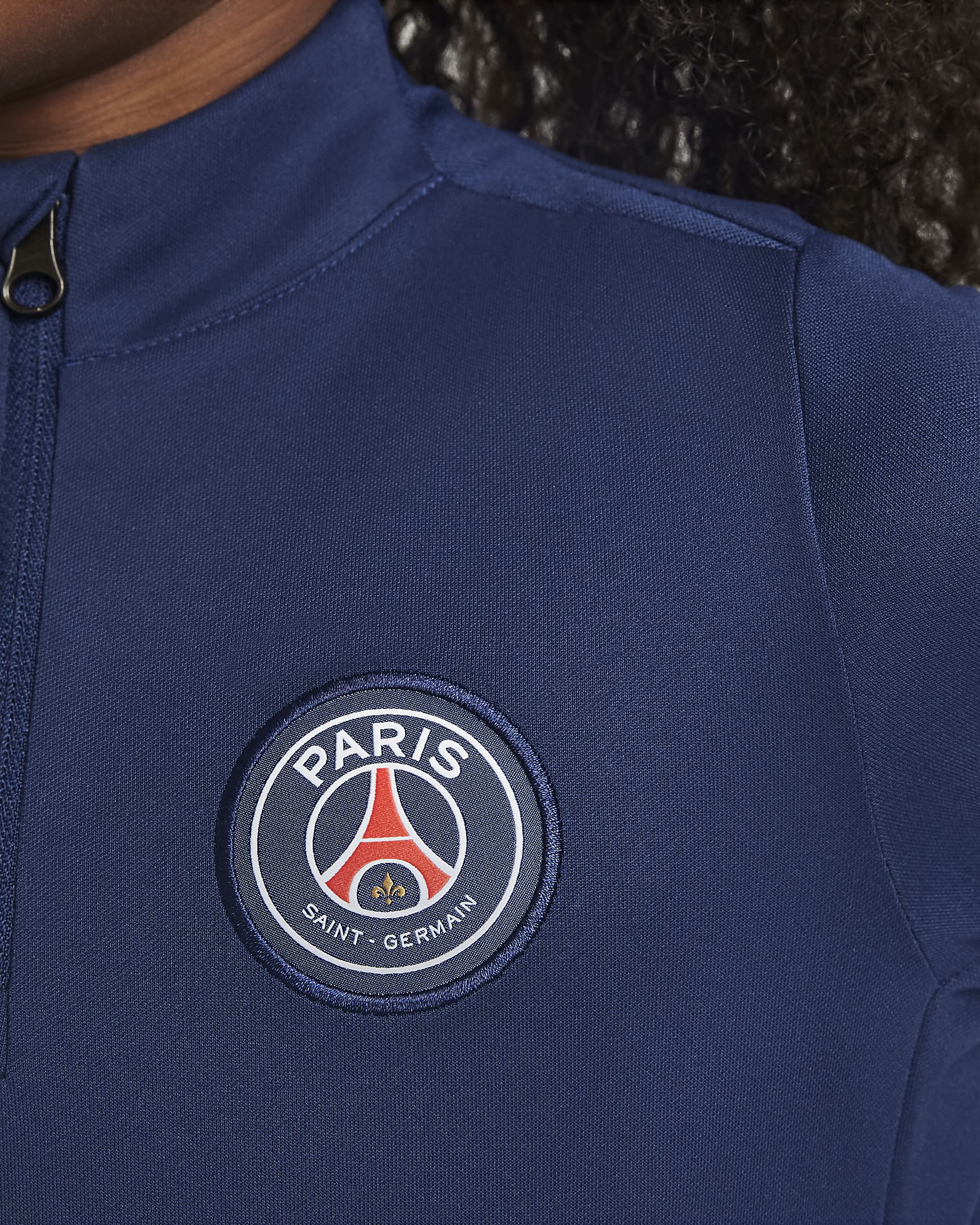 Fotbollsträningströja Paris Saint-Germain Academy Pro Nike för barn - Midnight Navy/Vit