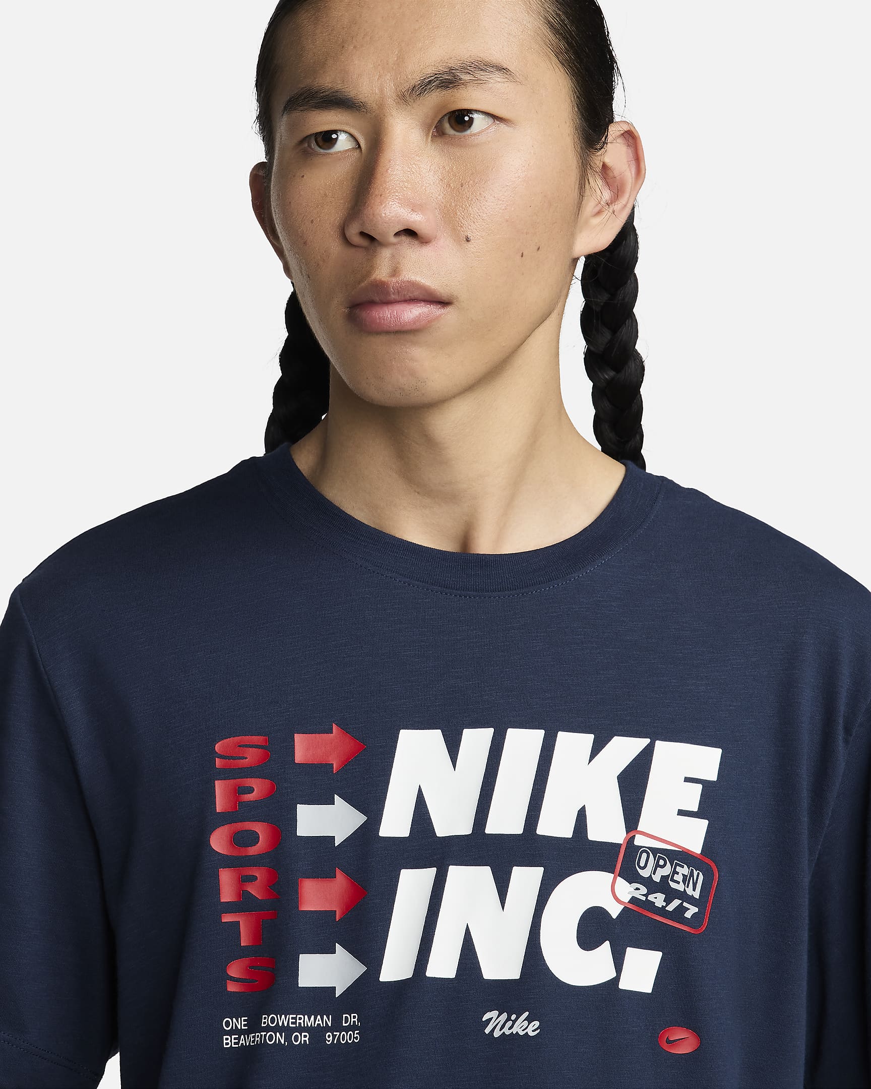 T-shirt de fitness Dri-FIT Nike para homem - Obsidian