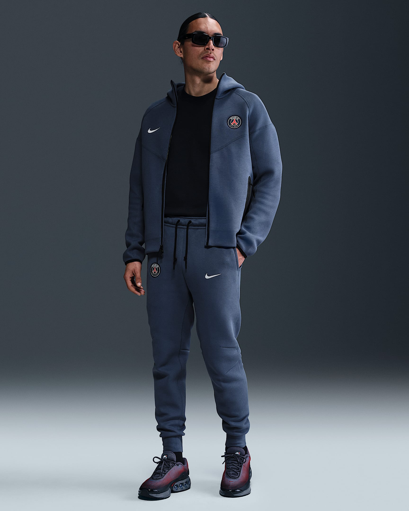 Paris Saint-Germain Tech Nike Football Fleece-Jogger (Herren) - Diffused Blue/Weiß