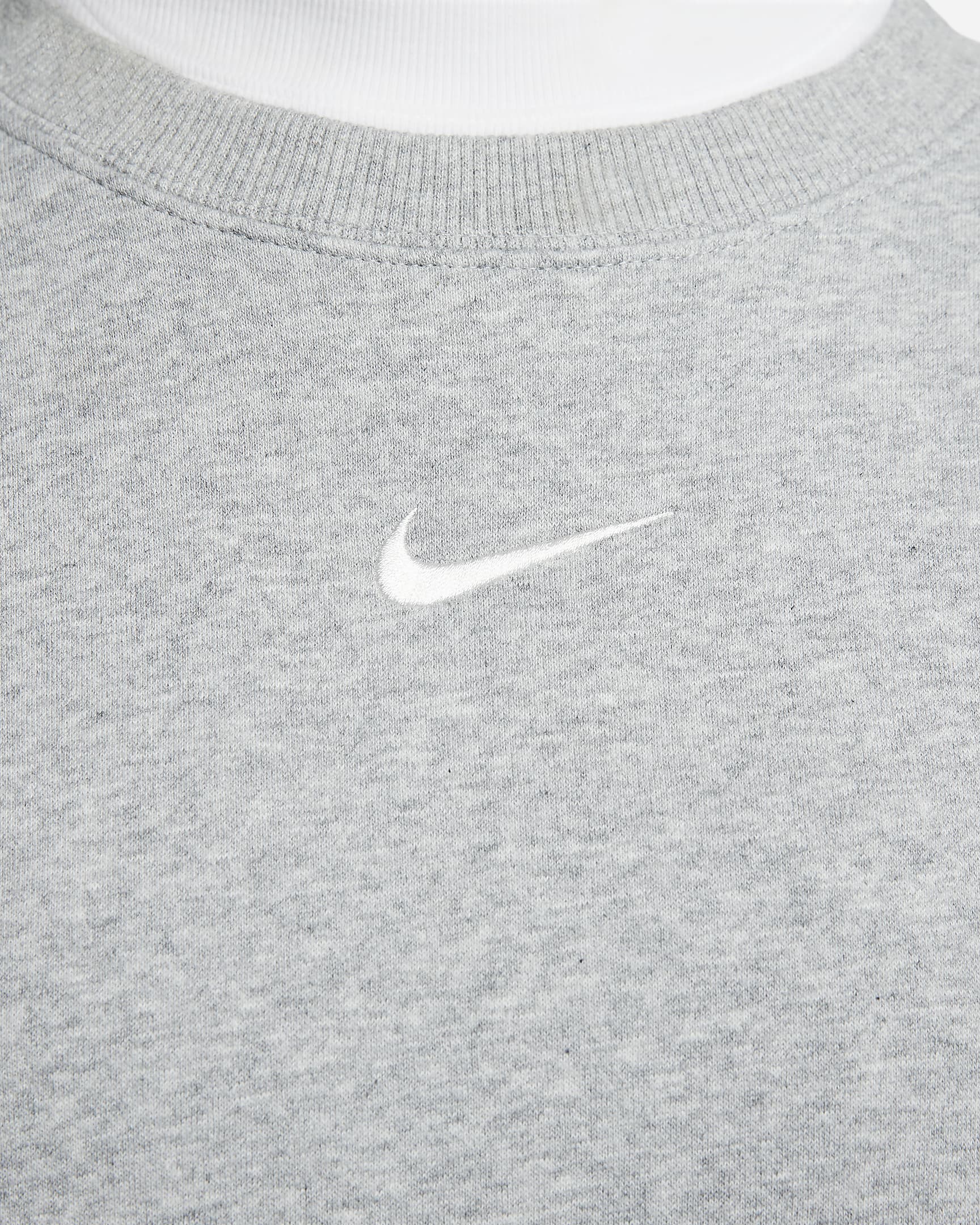 Nike Sportswear Phoenix Fleece Women's Oversized Crewneck Sweatshirt - Dark Grey Heather/Sail