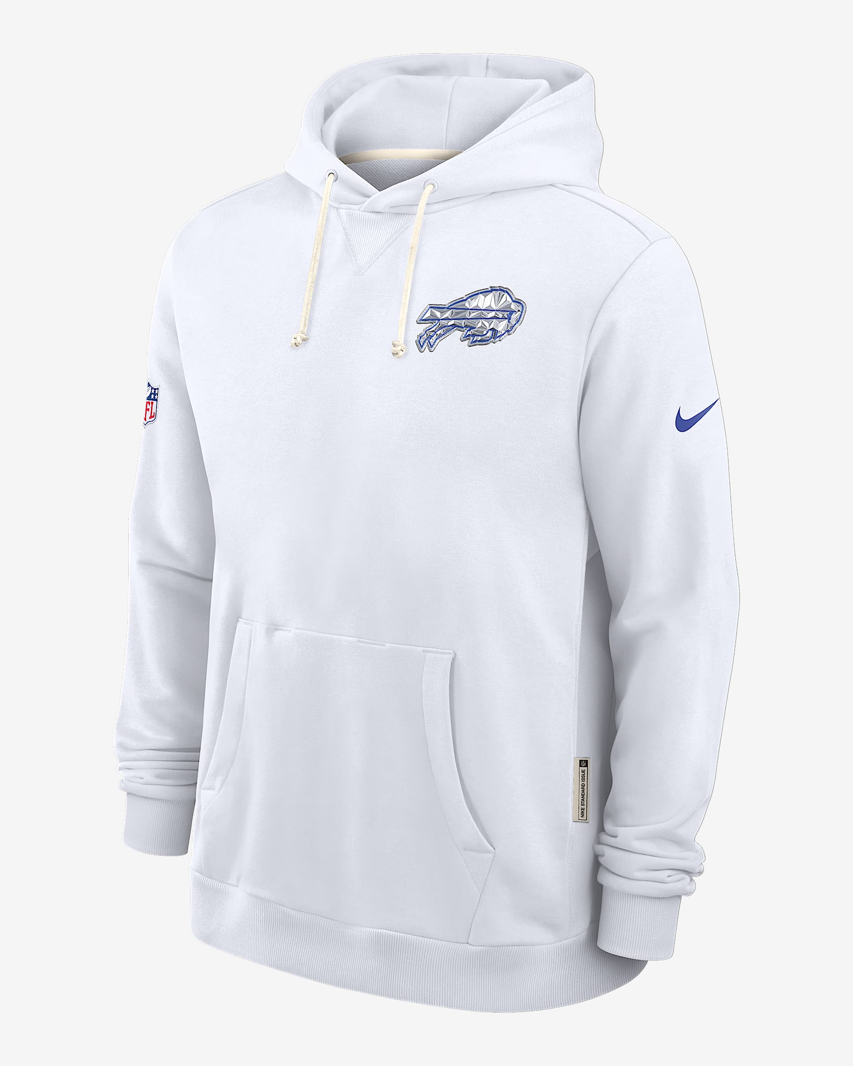 Sudadera con gorro sin cierre Nike Dri-FIT de la NFL para hombre Buffalo Bills Rivalries Collection Sideline Victory - Blanco