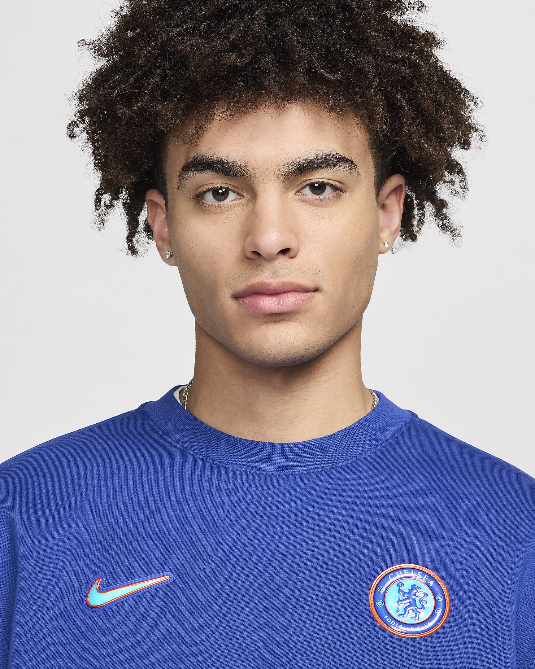 Sweat à col ras-du-cou Nike Football Chelsea FC Club pour homme - Rush Blue/Blanc