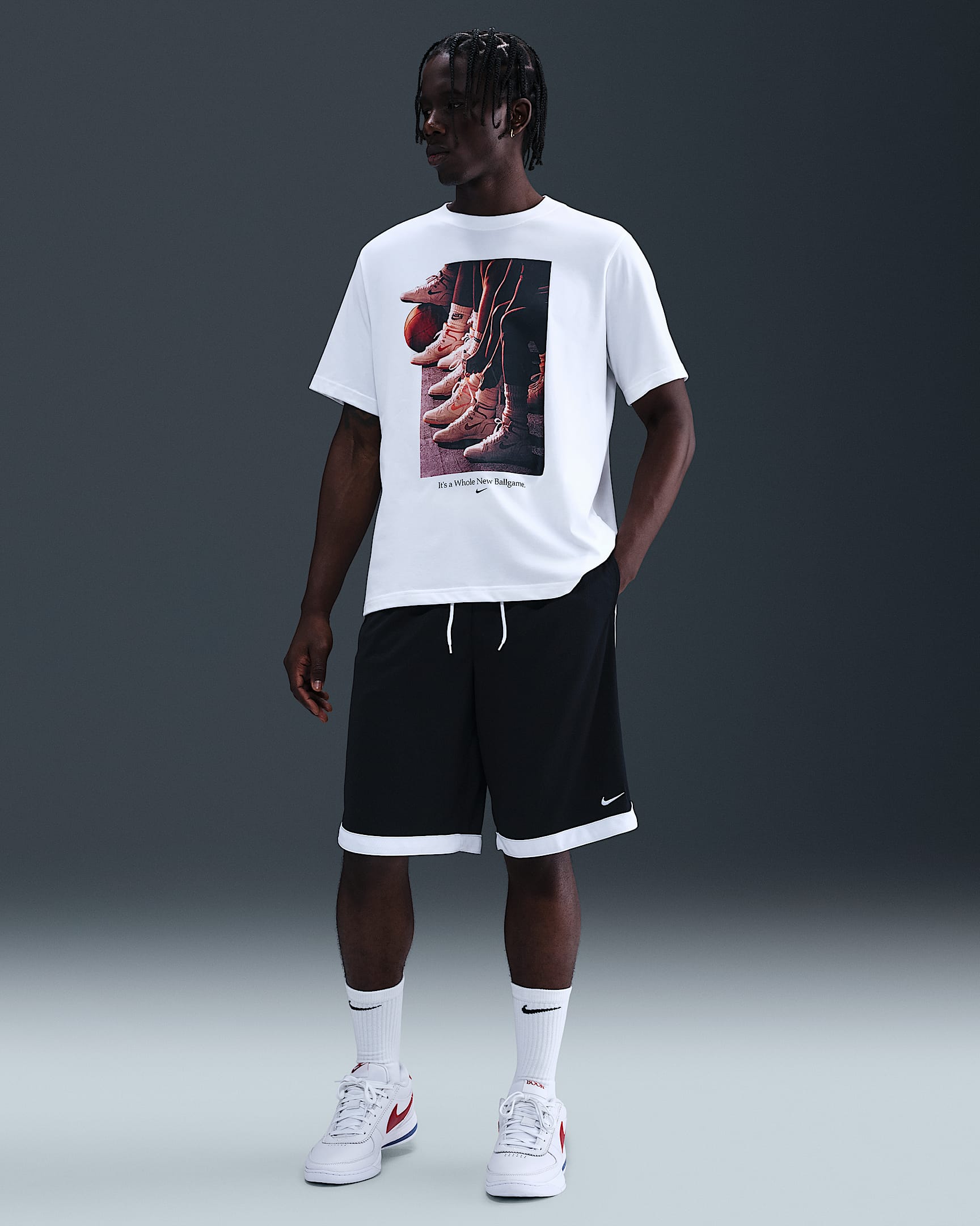Nike DNA Academy Men's Dri-FIT 28cm (approx.) Basketball Shorts - Black/White/White
