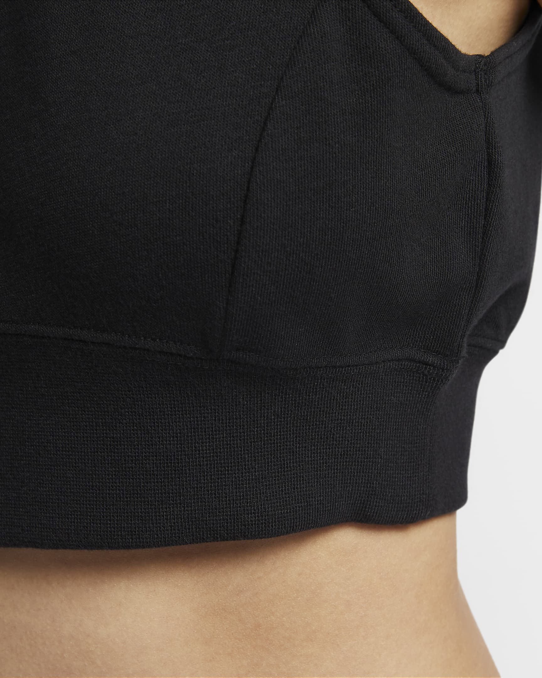 Nike Sportswear Chill Terry Women's Slim Cropped 1/2-Zip French Terry Tank Top - Black/Sail