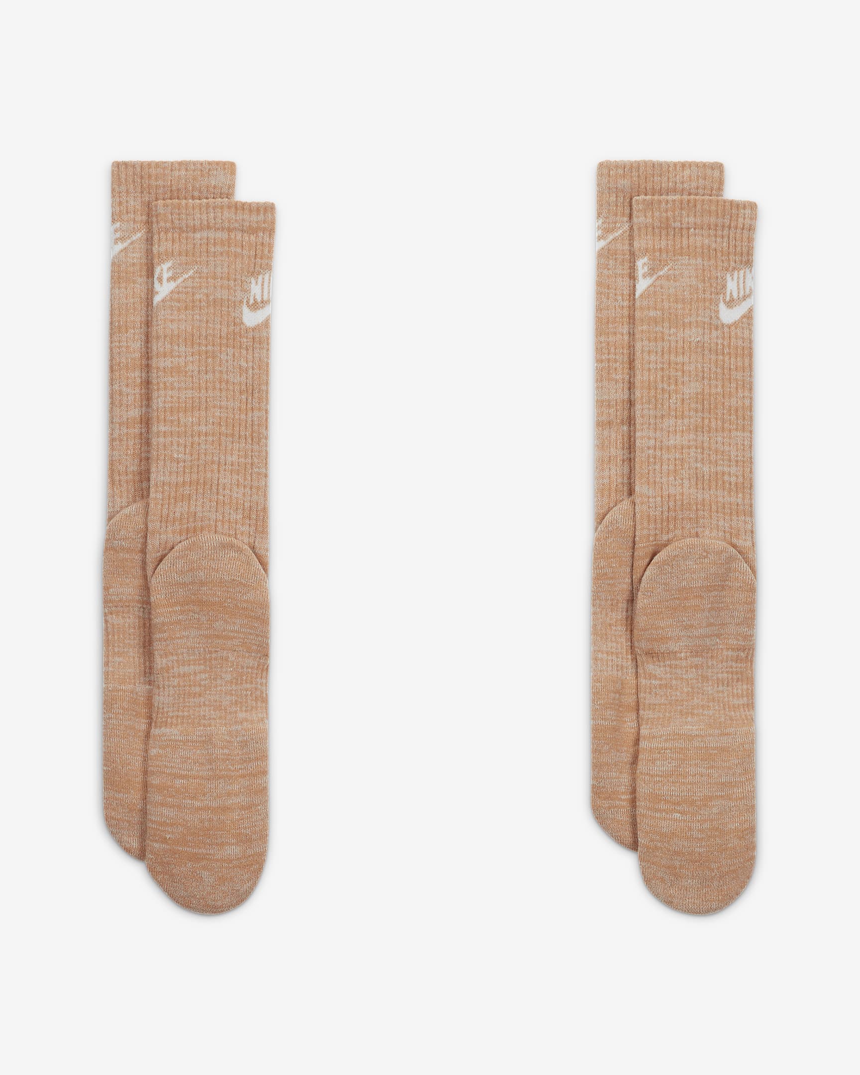 Nike Everyday Plus Cushioned Crew Socks - Amber Brown/Light Bone/Hemp/White